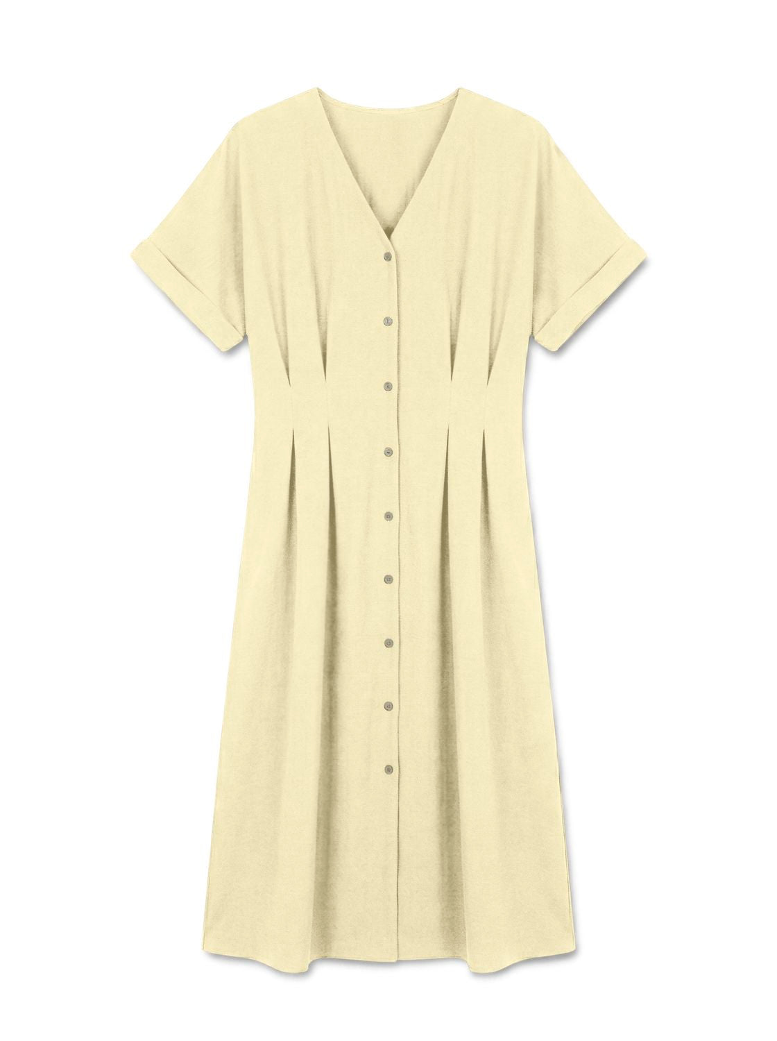 Vmada Pleat Calf Dress Wvn Ret