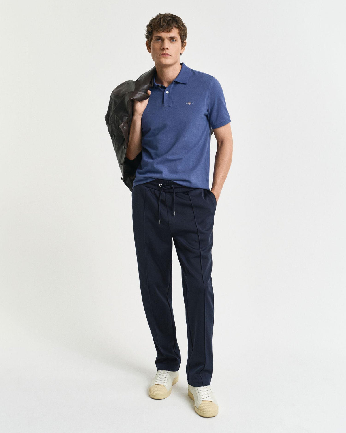 REG SHIELD SS PIQUE POLO 2210 401 DUSTY NAVY