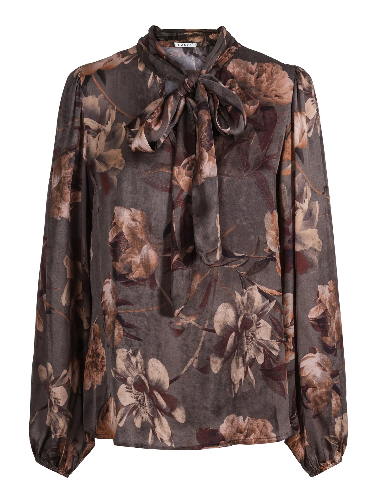 Tie satin blouse