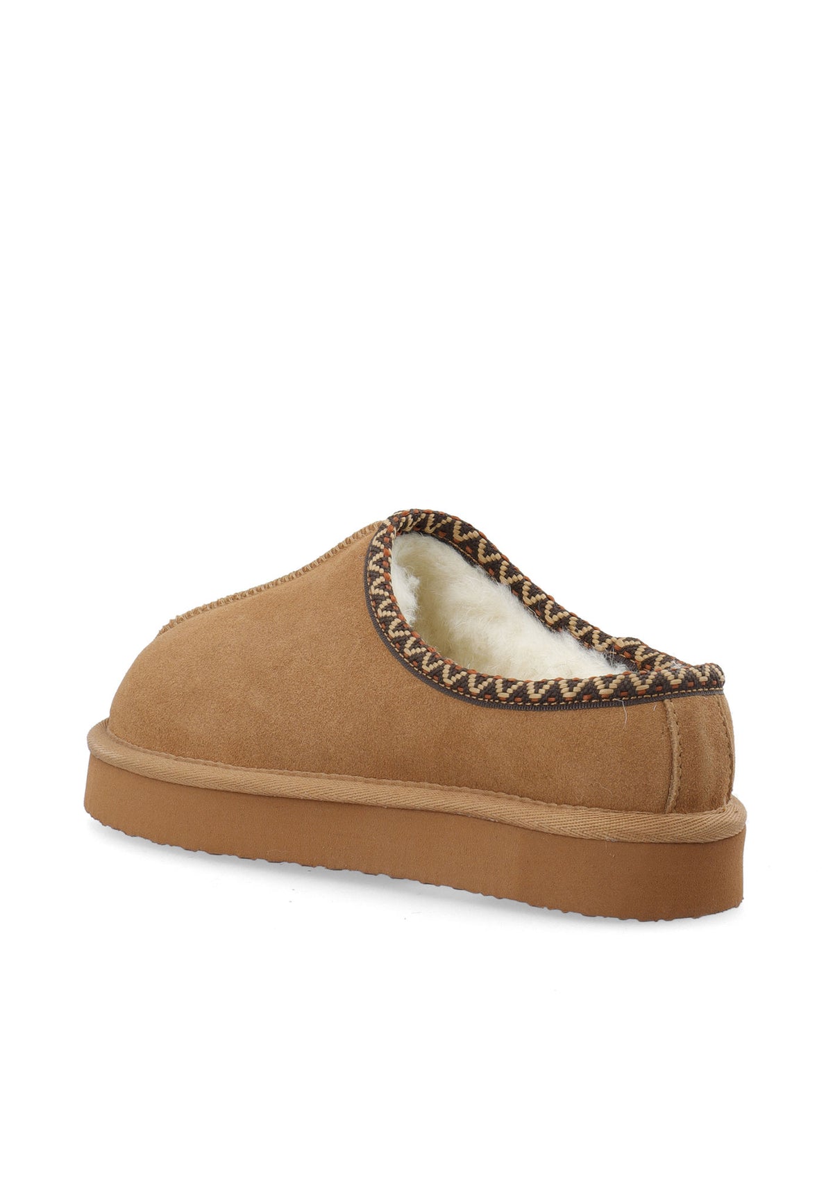 Biasnow Flatform Binded Slip In Shoe Suede