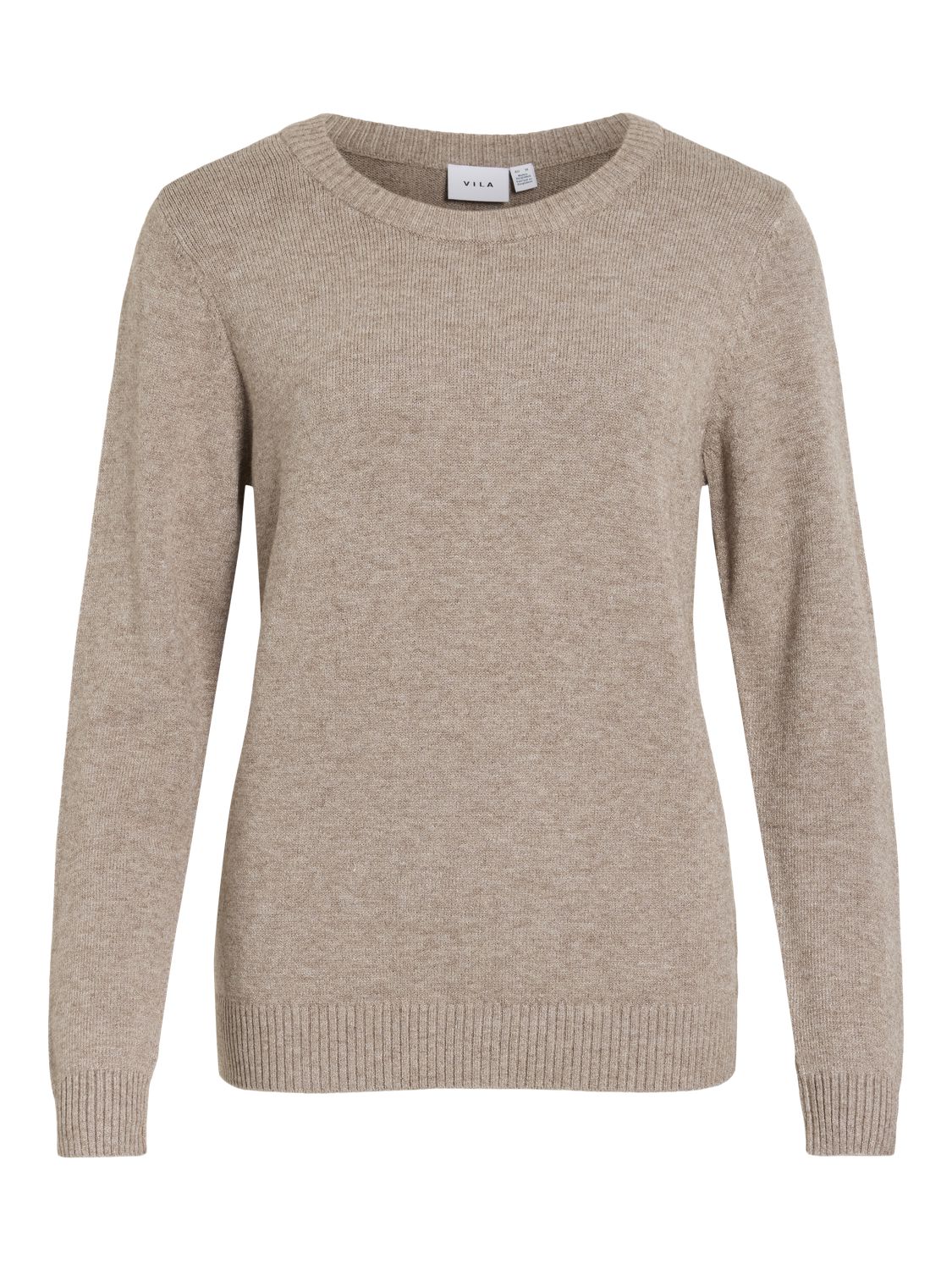 VIRIL O-NECK L/S KNIT TOP NOOS FALCON/MELANGE