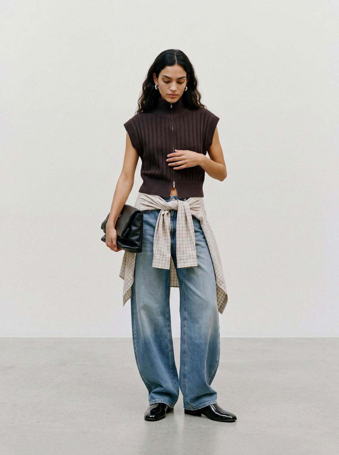 Vmbang Rib Sl Highneck Zipper Vest Noos