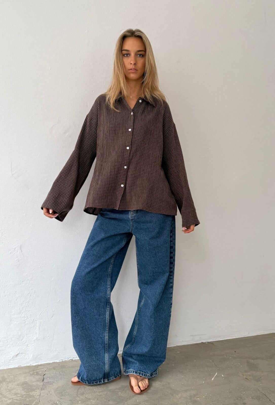 Tinsi check shirt Mocca/brown