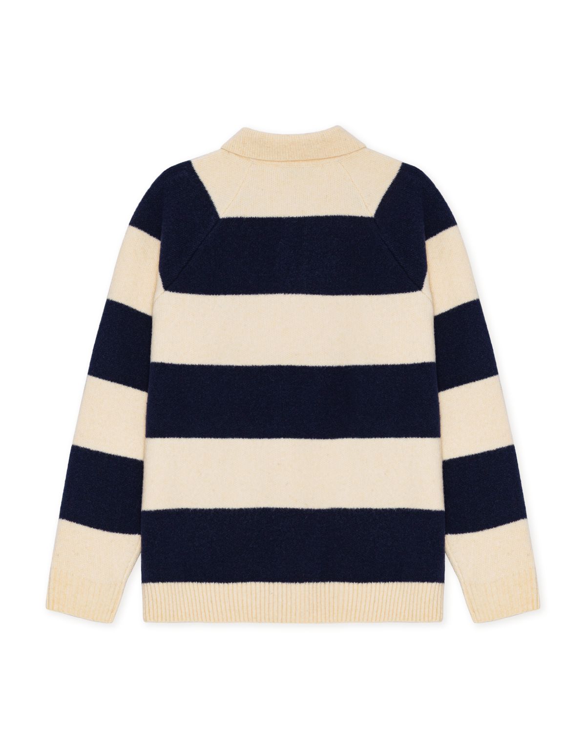Striped Melange Knitted Polo