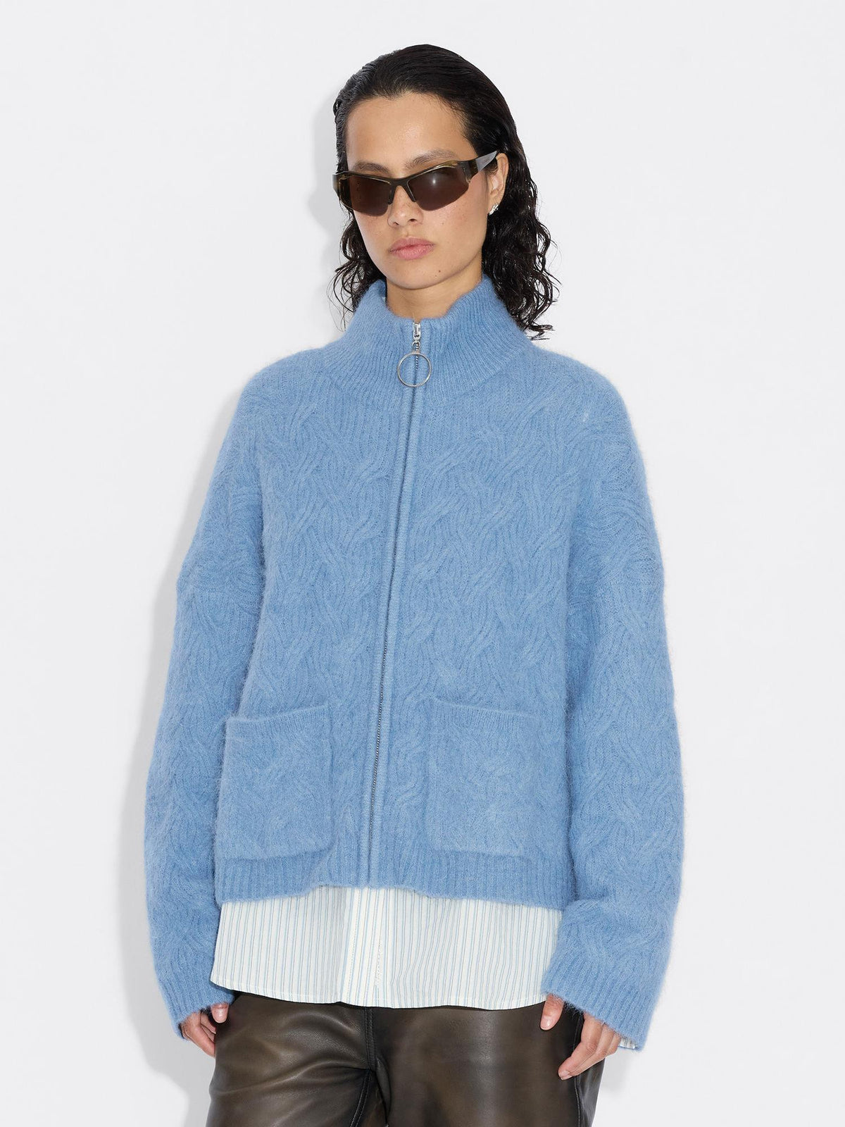 TINE POWDER CARDIGAN BLUE