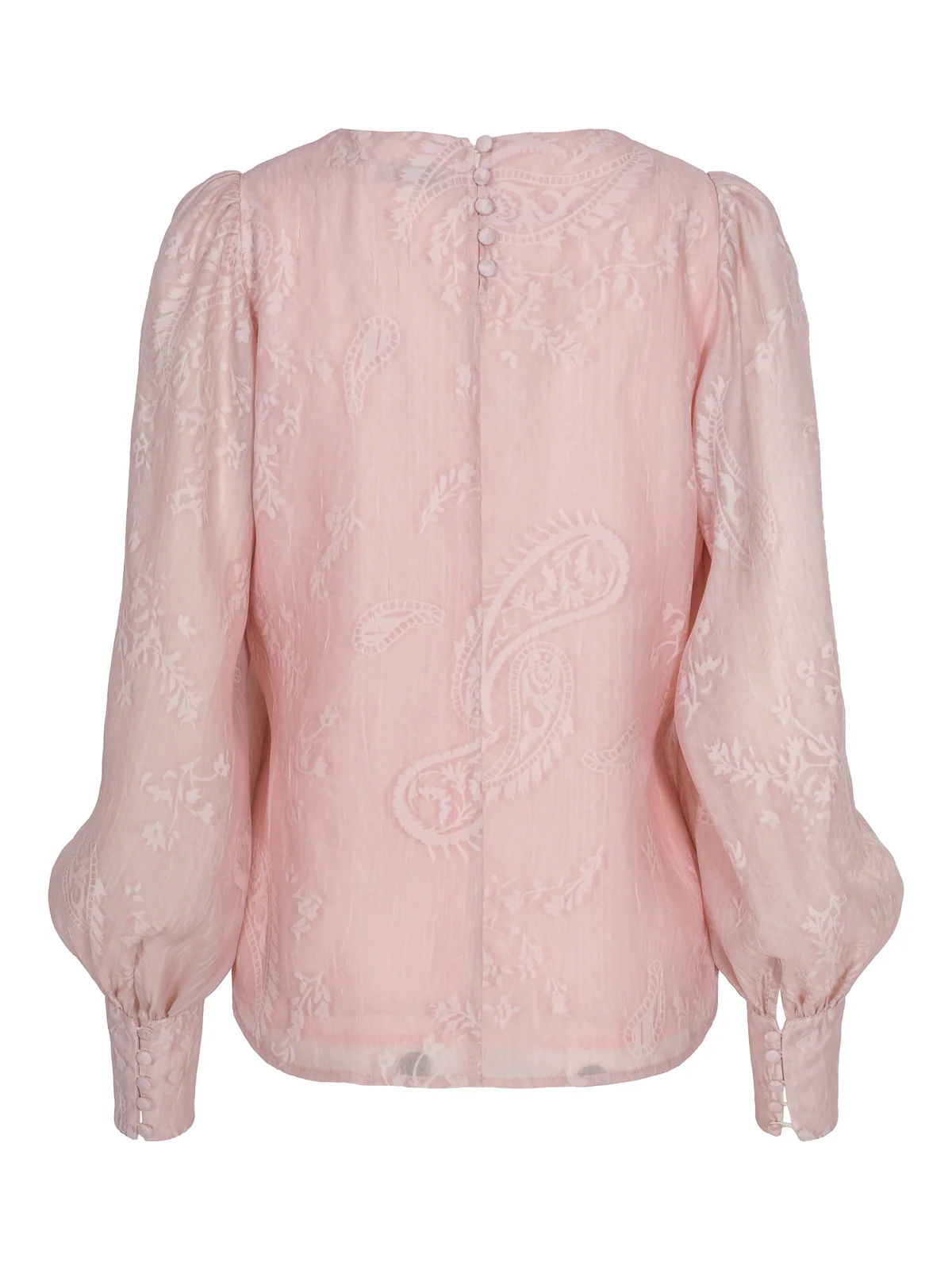 BUTTON FAB BLOUSE DUSTY ROSE