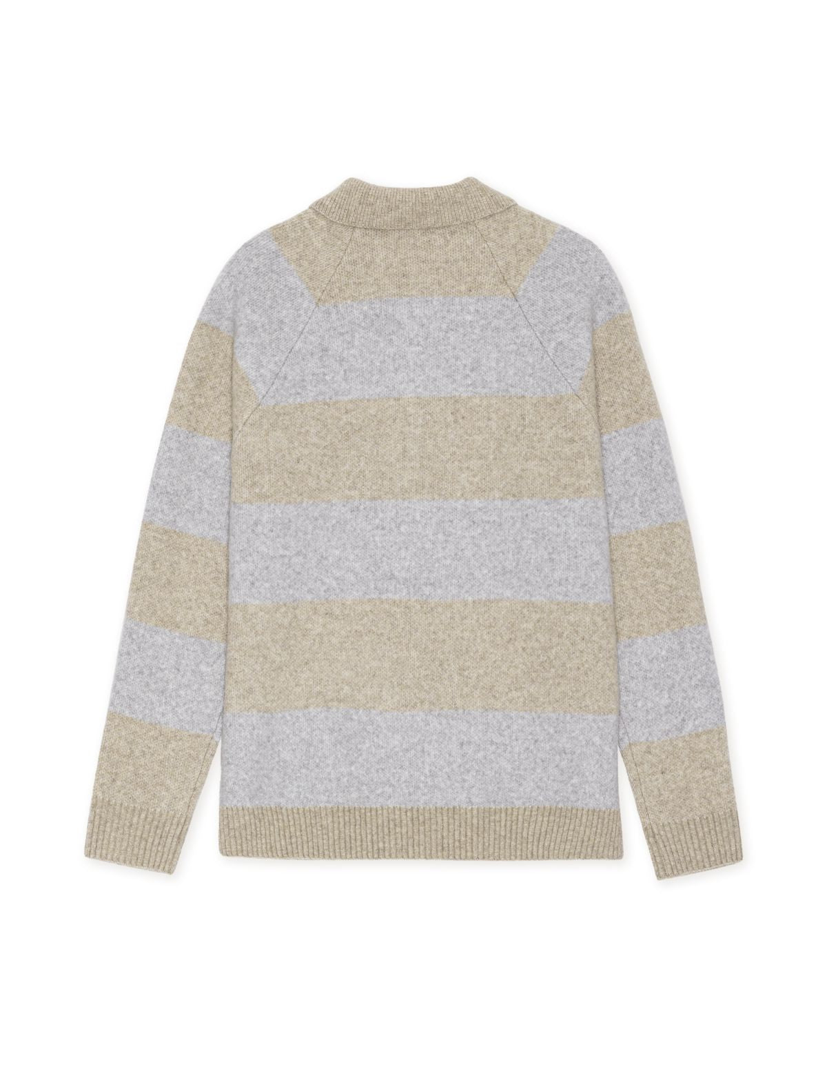 Striped Melange Knitted Polo