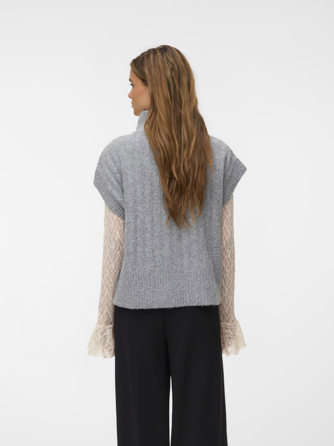 Vmbang Rib Sl Highneck Zipper Vest Noos