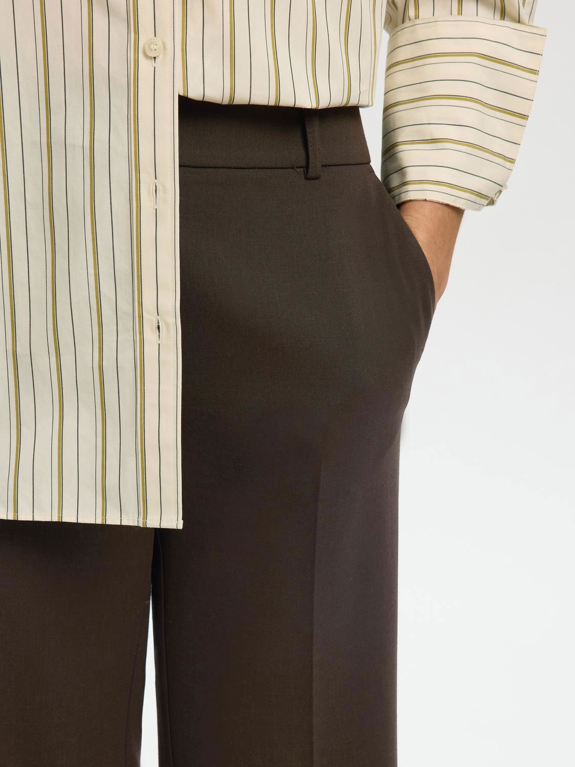 SLFRITA MW WIDE PANT MEL NOOS DELICIOSO/MELANGE