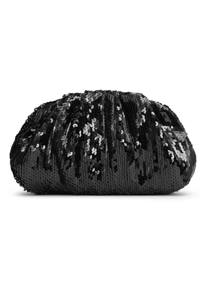 Sequin Clutch Bag Black