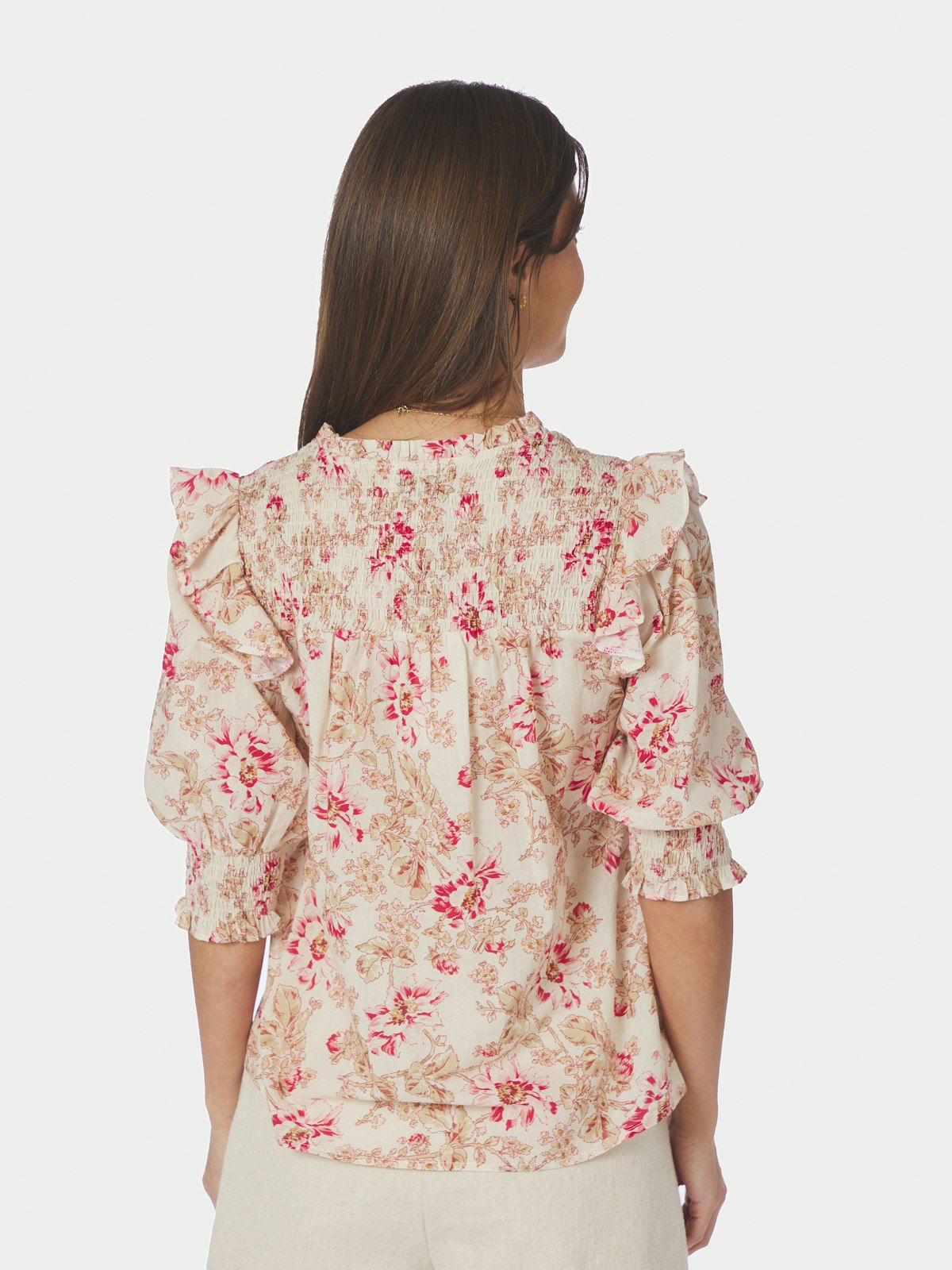 Davina Flower Rose Blouse