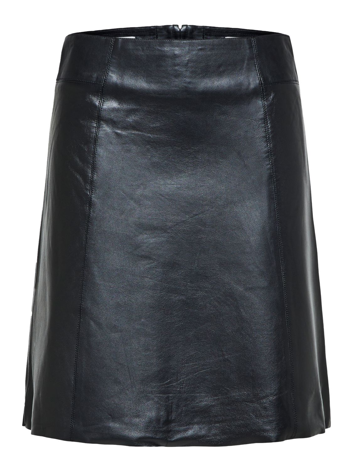 SLFNEW IBI MW LEATHER SKIRT B NOOS Black