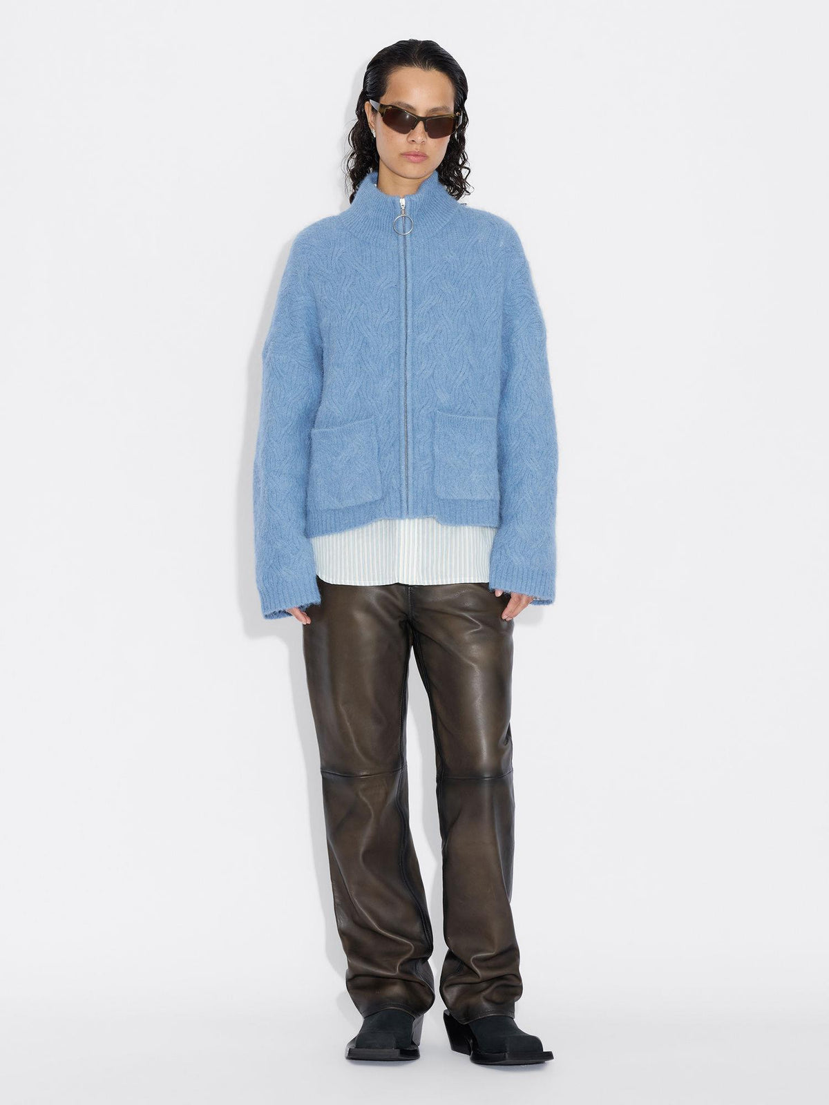 TINE POWDER CARDIGAN BLUE