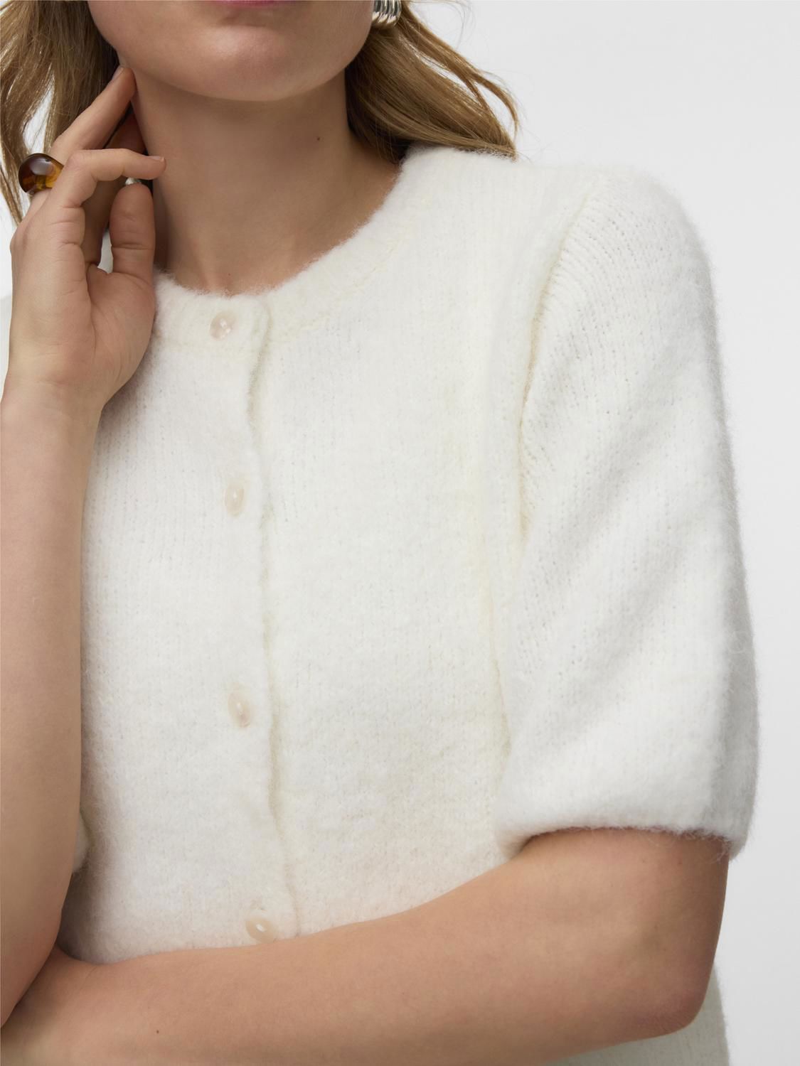 Vmkara 2/4 O-Neck Button Cardigan Exp