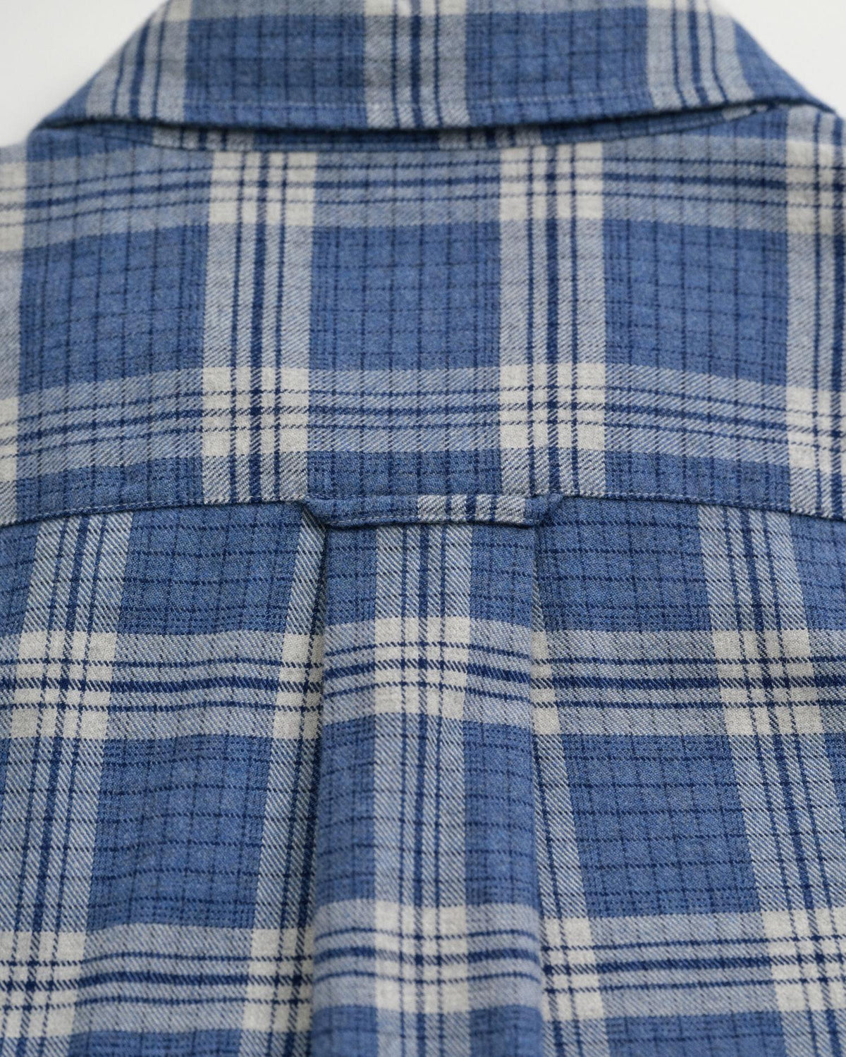 REG FLANNEL MELANGE CHECK SHIRT 3250228 DENIM BLUE