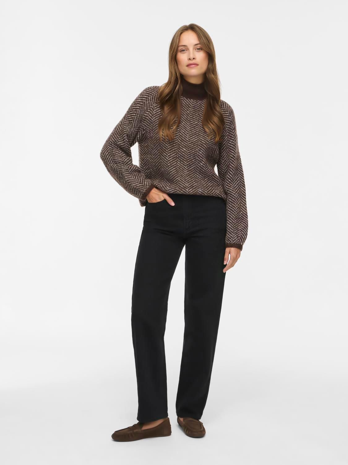 Vilory High Neck L/s Knit Top - Noos
