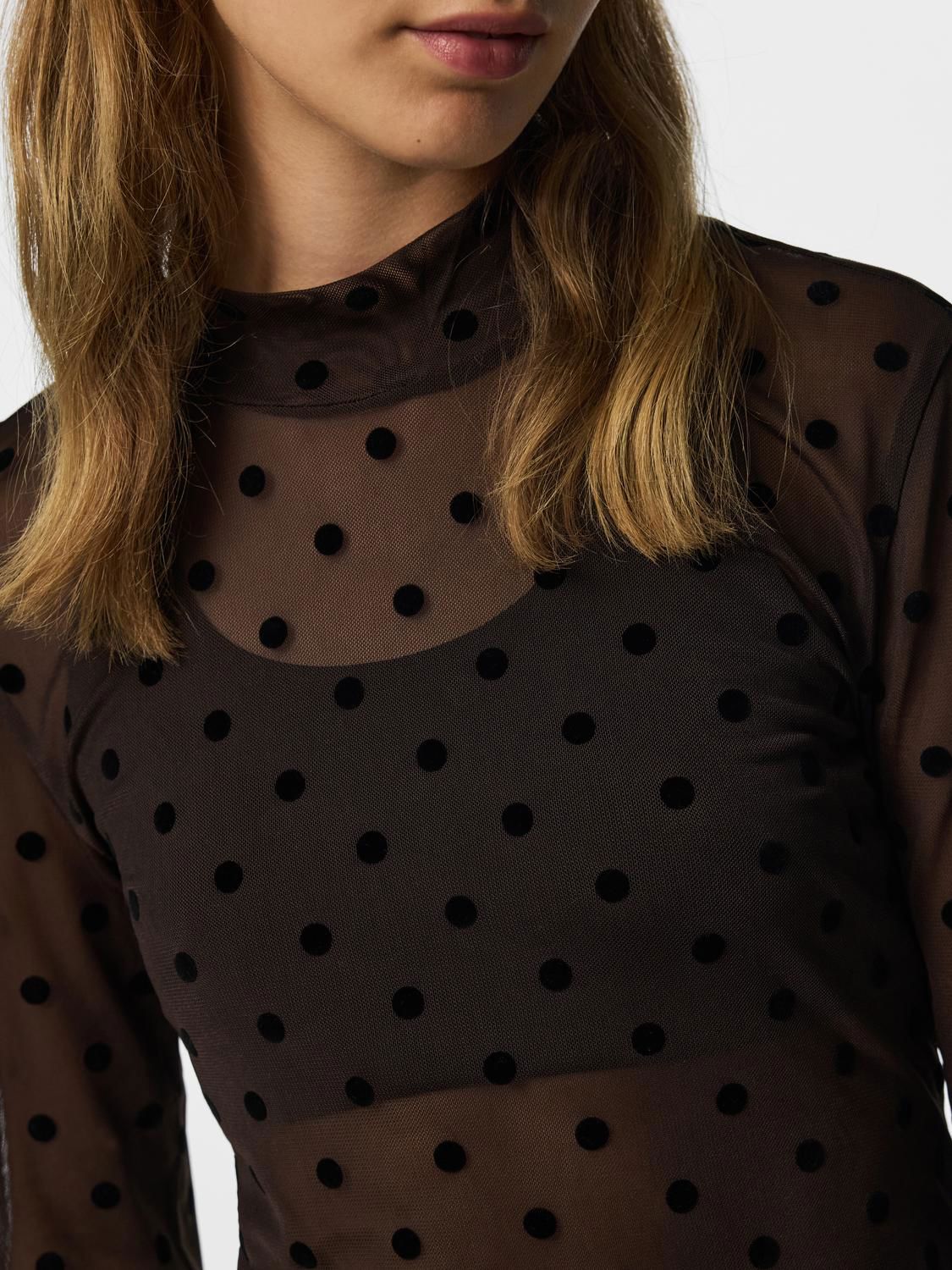 Pcjeshi Ls High Neck Top Jrs Bc