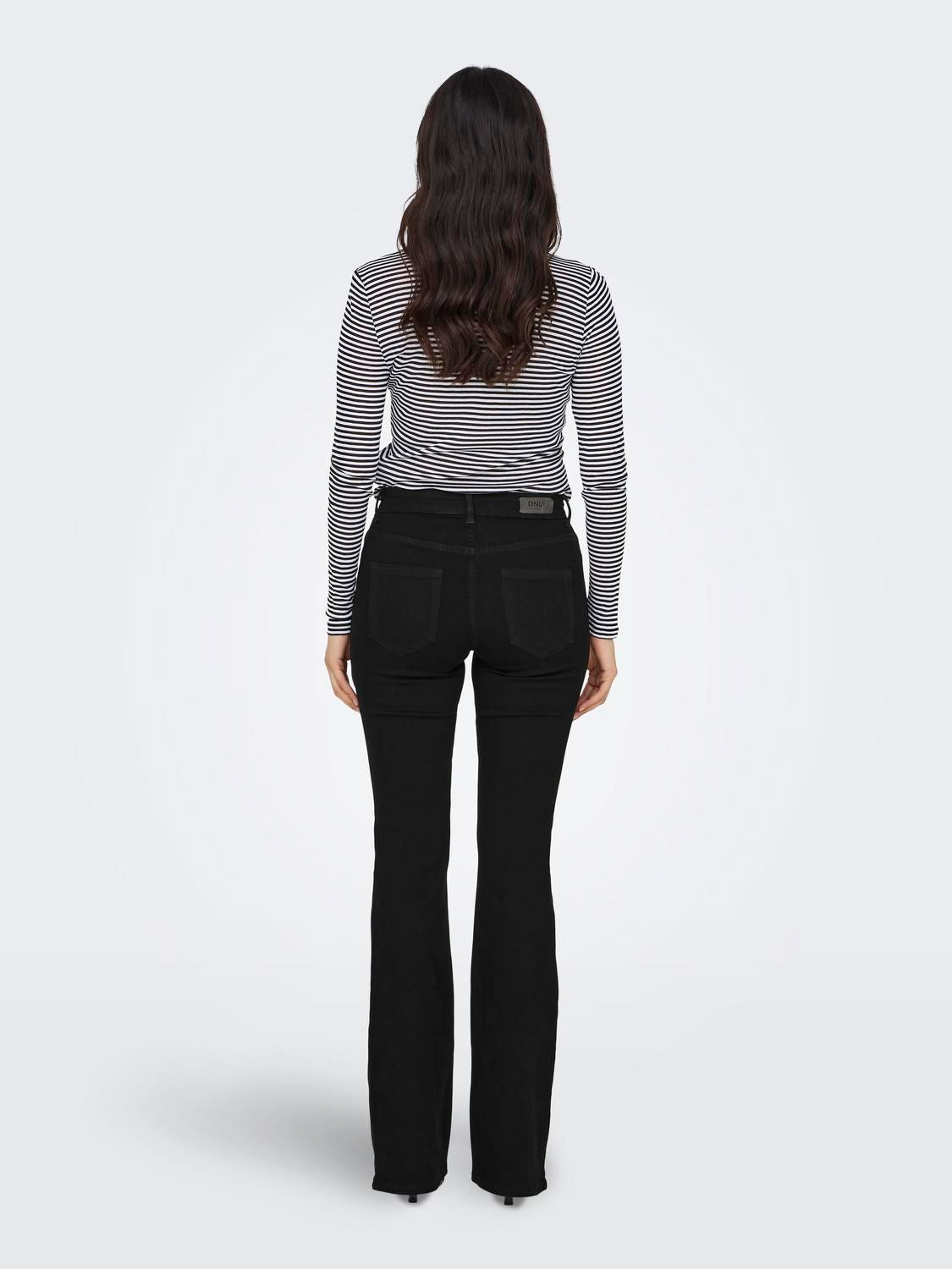 ONLBLUSH MID FLARED DNM REA2343 NOOS Black Denim