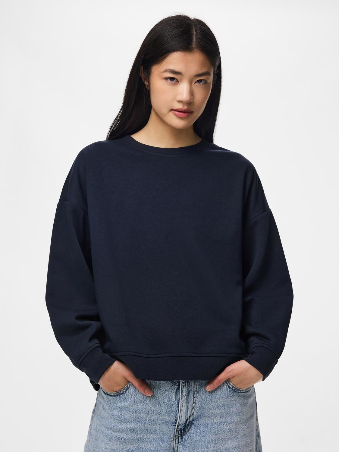 Pcchilli Ls Loose  Fit Sweat Top Noos Bc