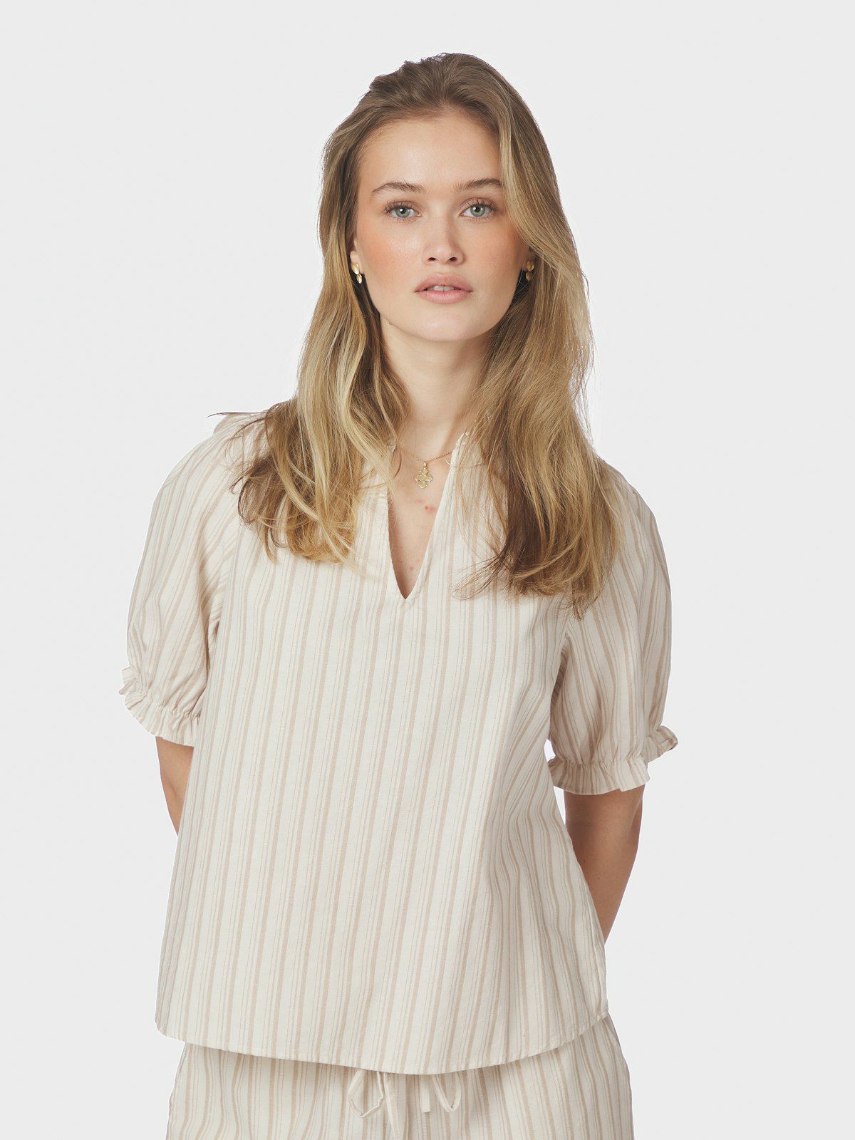 Odesa Linen Stripe Blouse