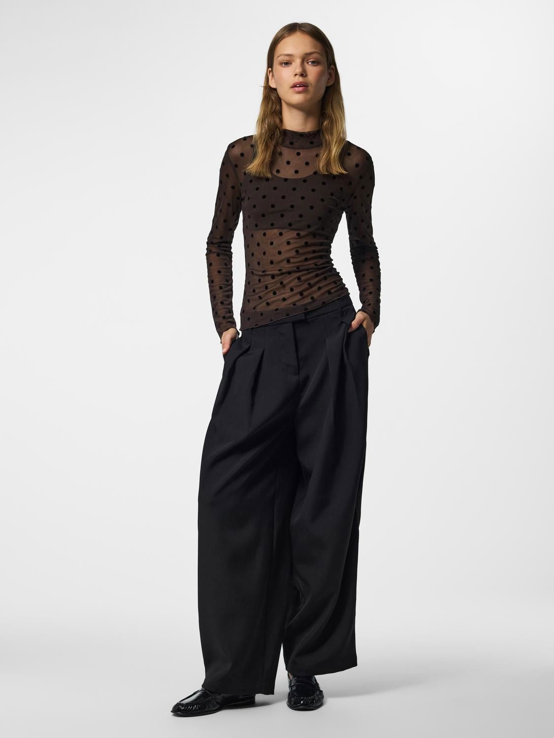 Pcjeshi Ls High Neck Top Jrs Bc