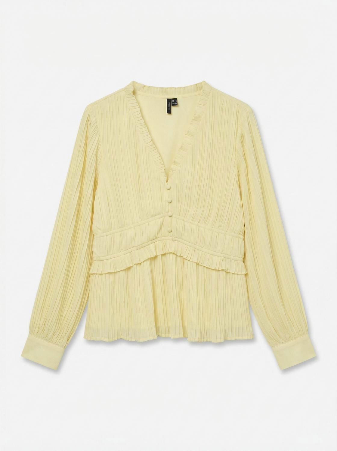 Vmdora Ls Detail Plisse Top Wvn Exp