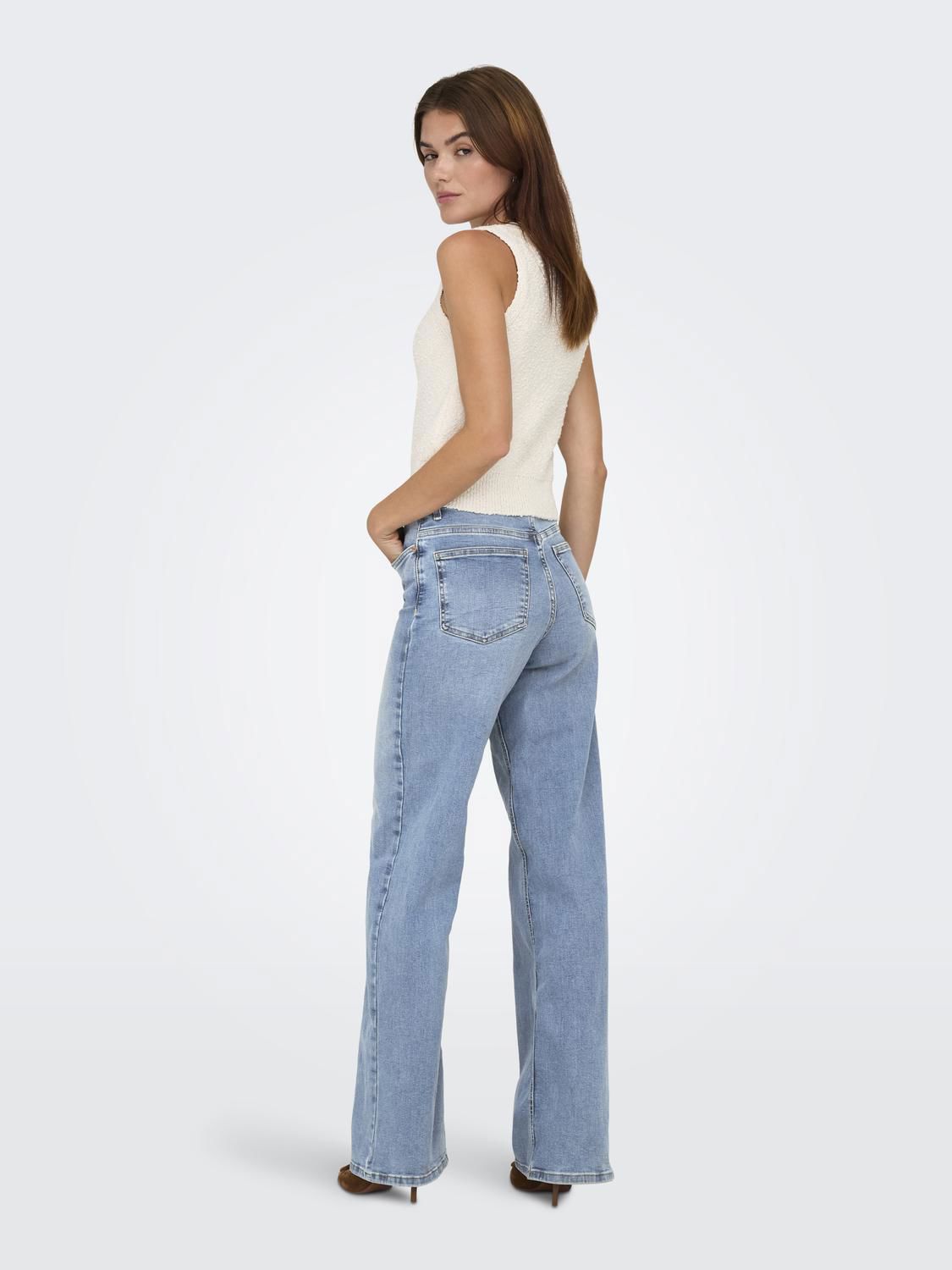 ONLMADISON BLUSH HW WIDE DNM CRO371 NOOS LIGHT BLUE DENIM