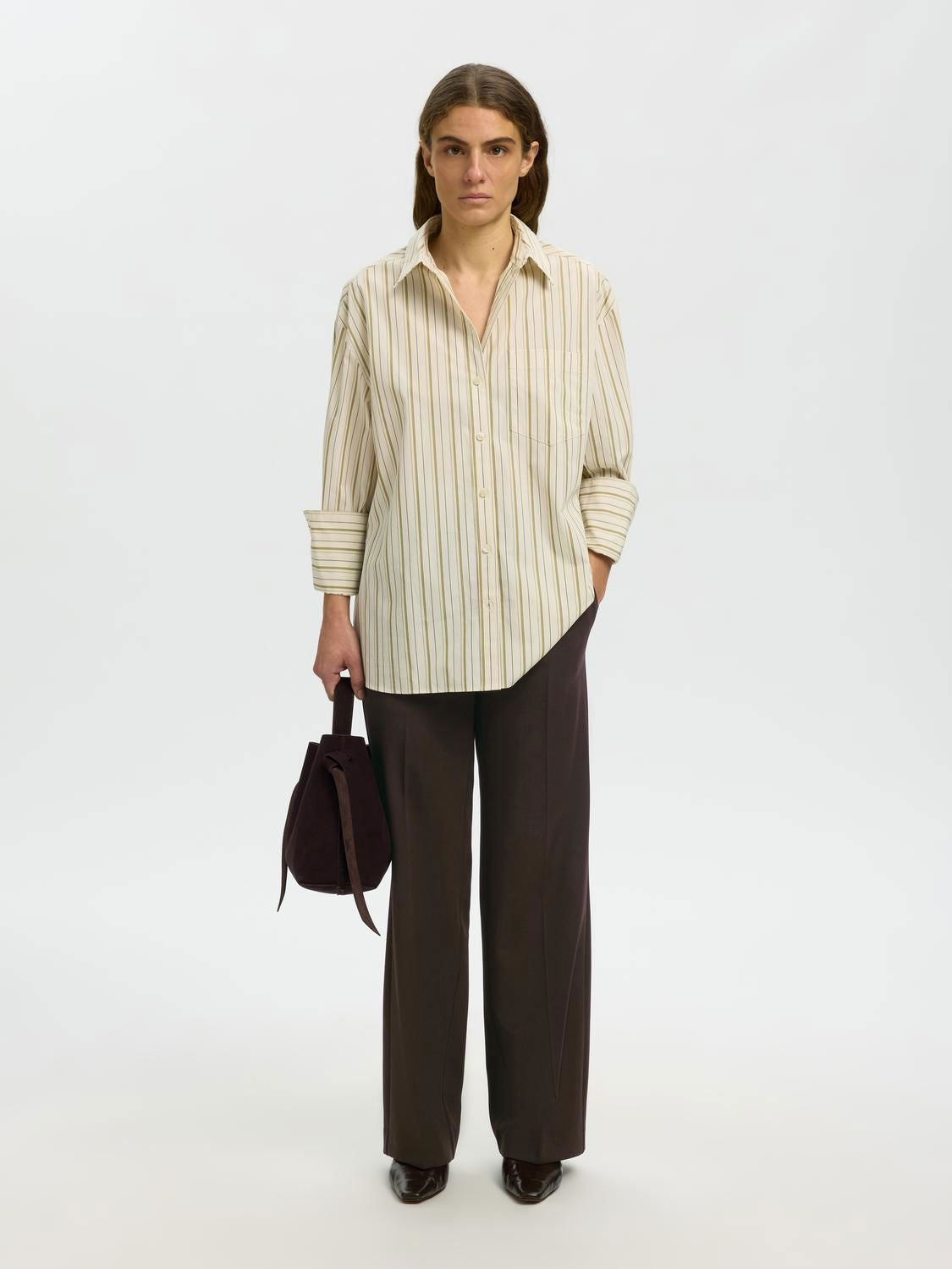 SLFRITA MW WIDE PANT MEL NOOS DELICIOSO/MELANGE