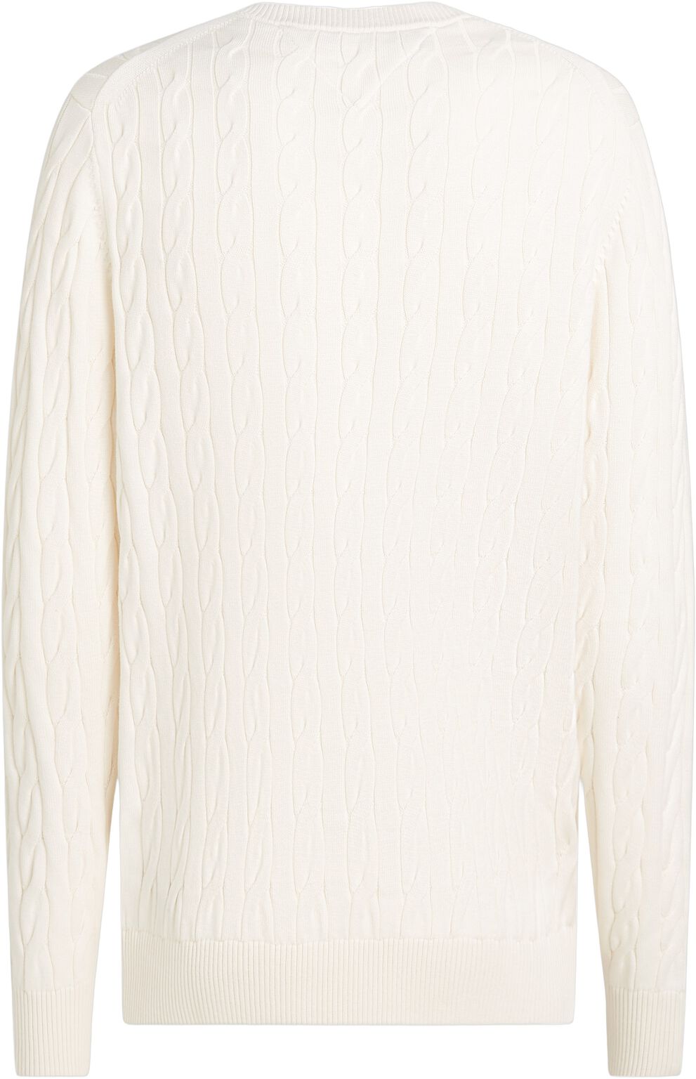 CLASSIC COTTON CABLE CREW NECK Ivory Petal