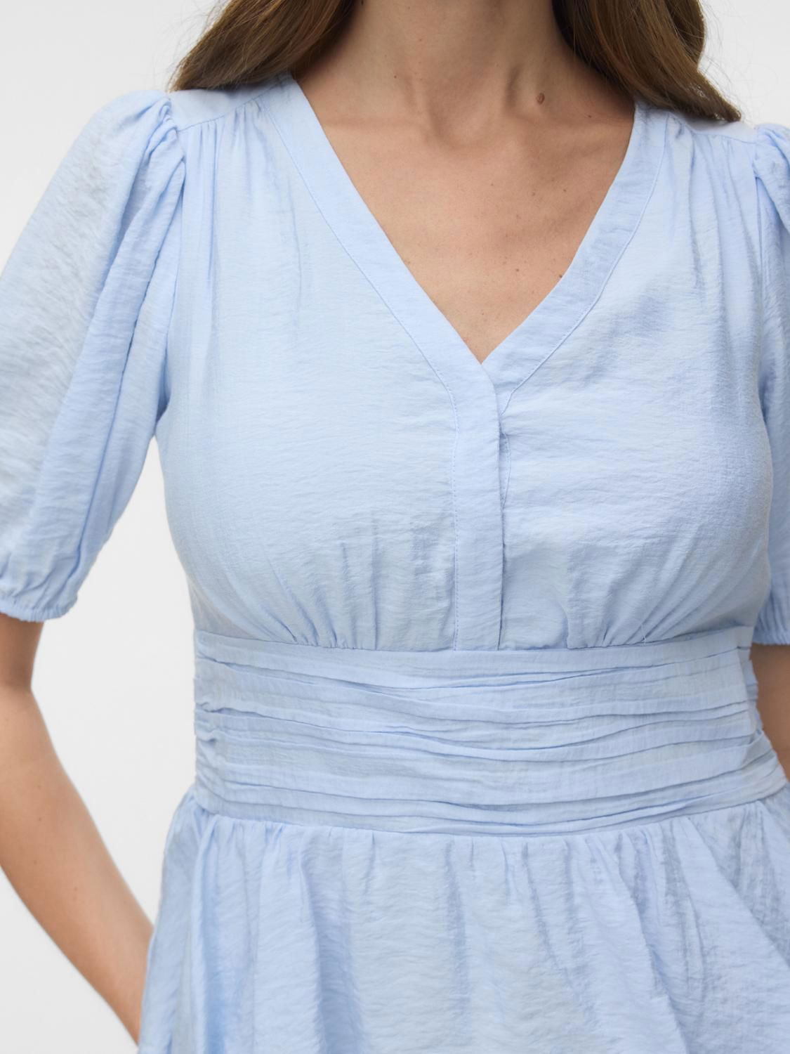 Vmlise 2/4 V-Neck Short Dress Wvn Exp