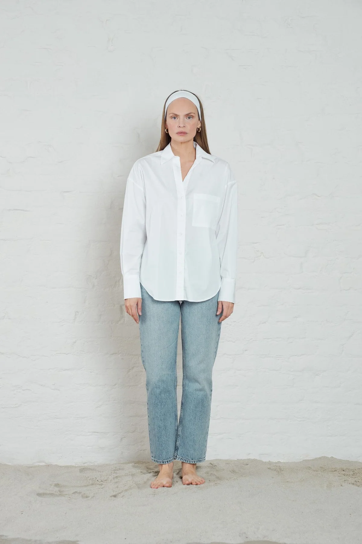 ALLEN POPLIN WHITE