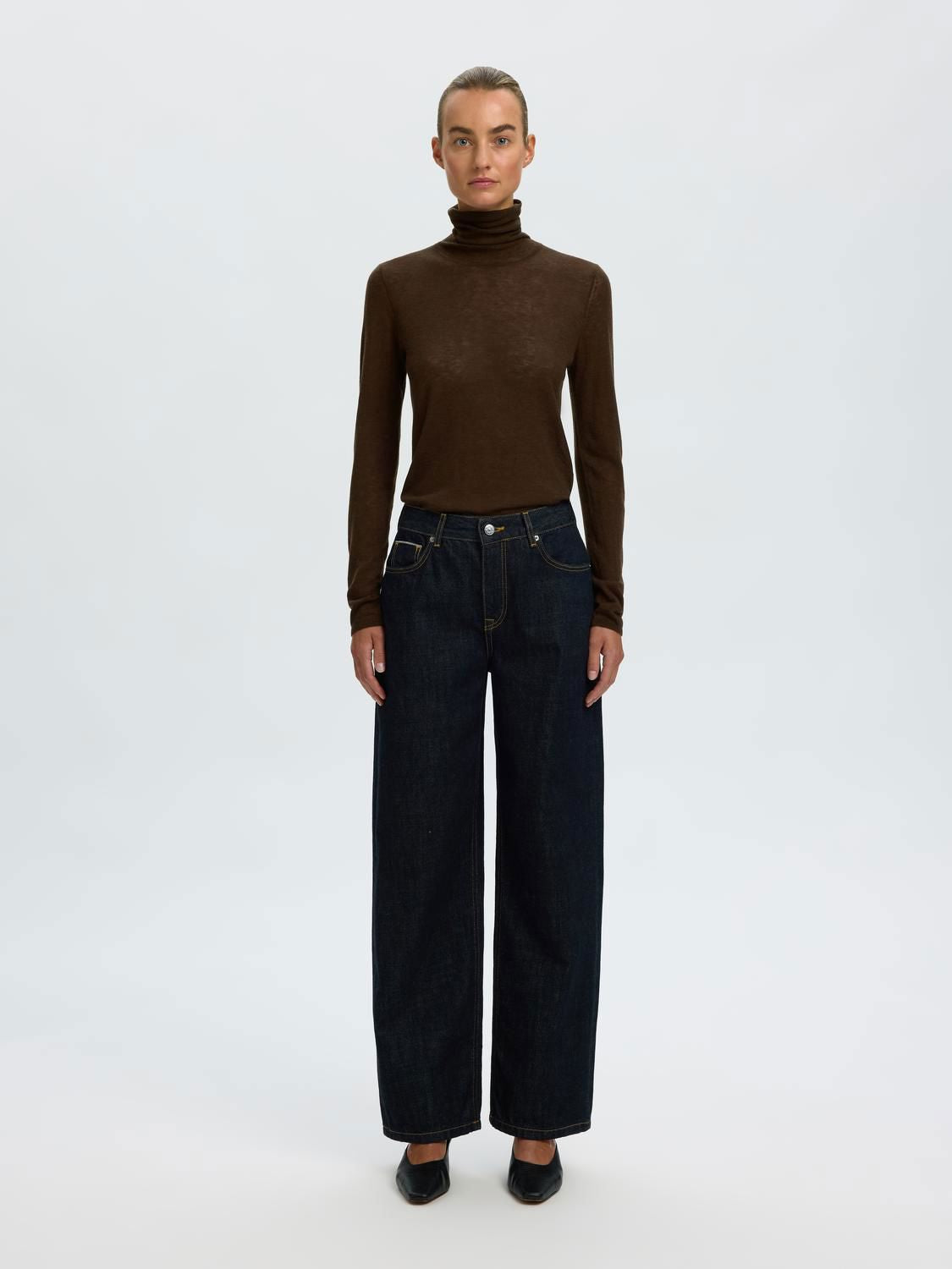 Slwvendy Wool Ls Knit Roll Neck Noos