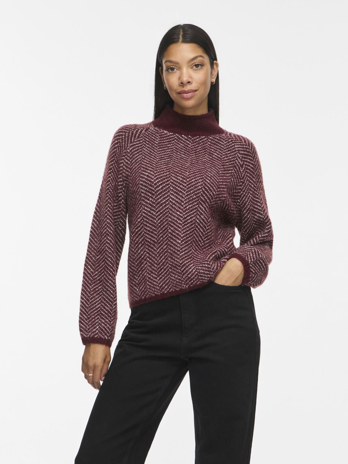 Vilory High Neck L/s Knit Top - Noos