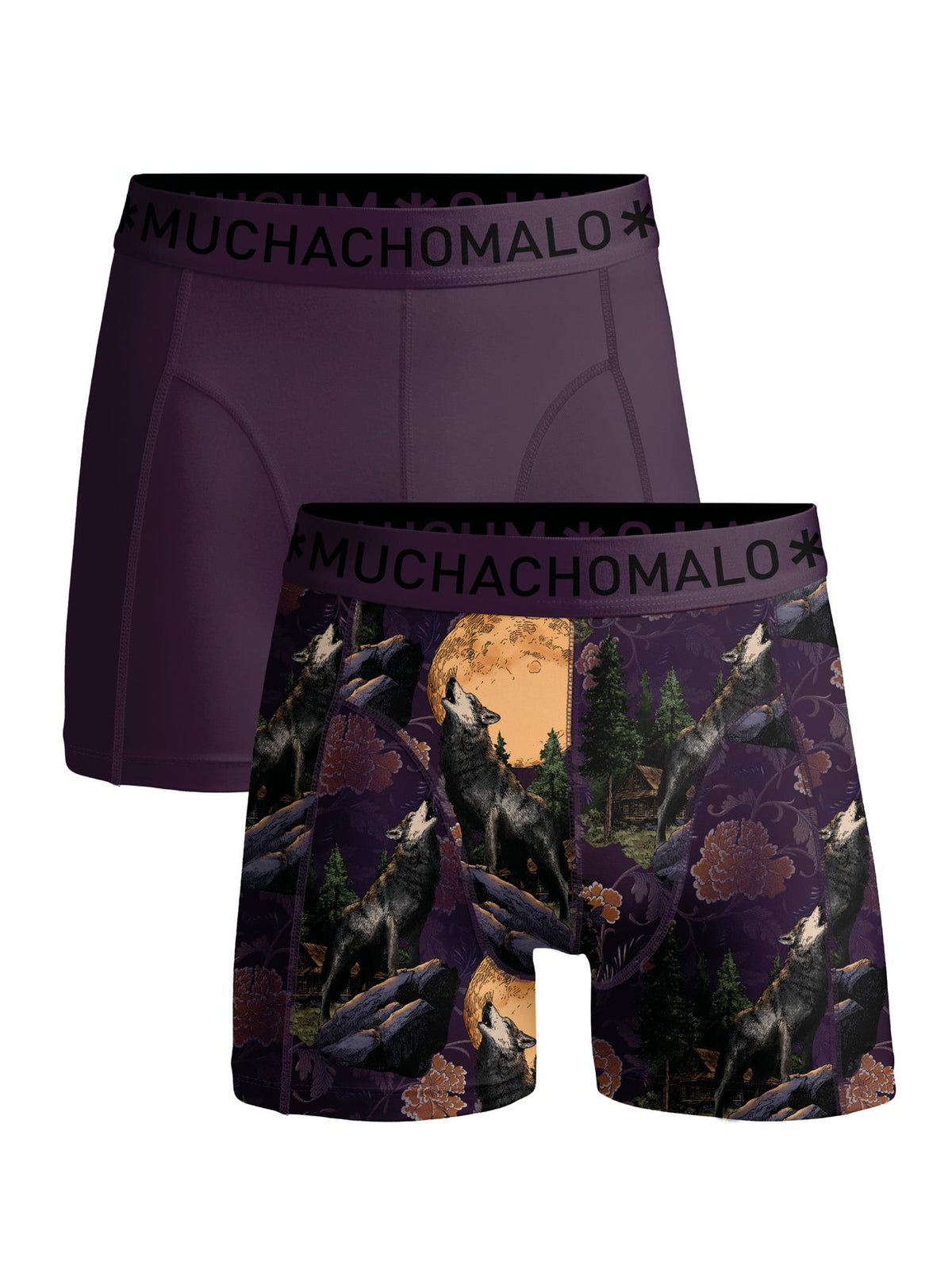 1010 Wolf 01 2pk Boxer Pr/solid Cm
