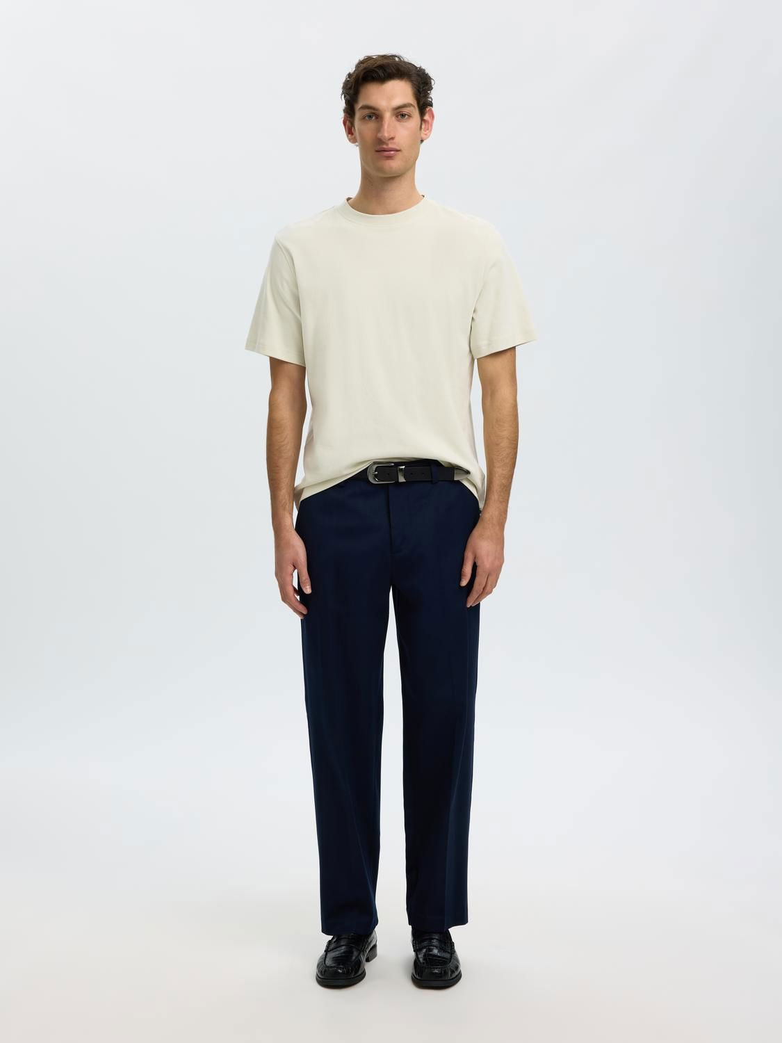 Slmtaj Mid Wgt Peach Ss O-Neck Tee Noos