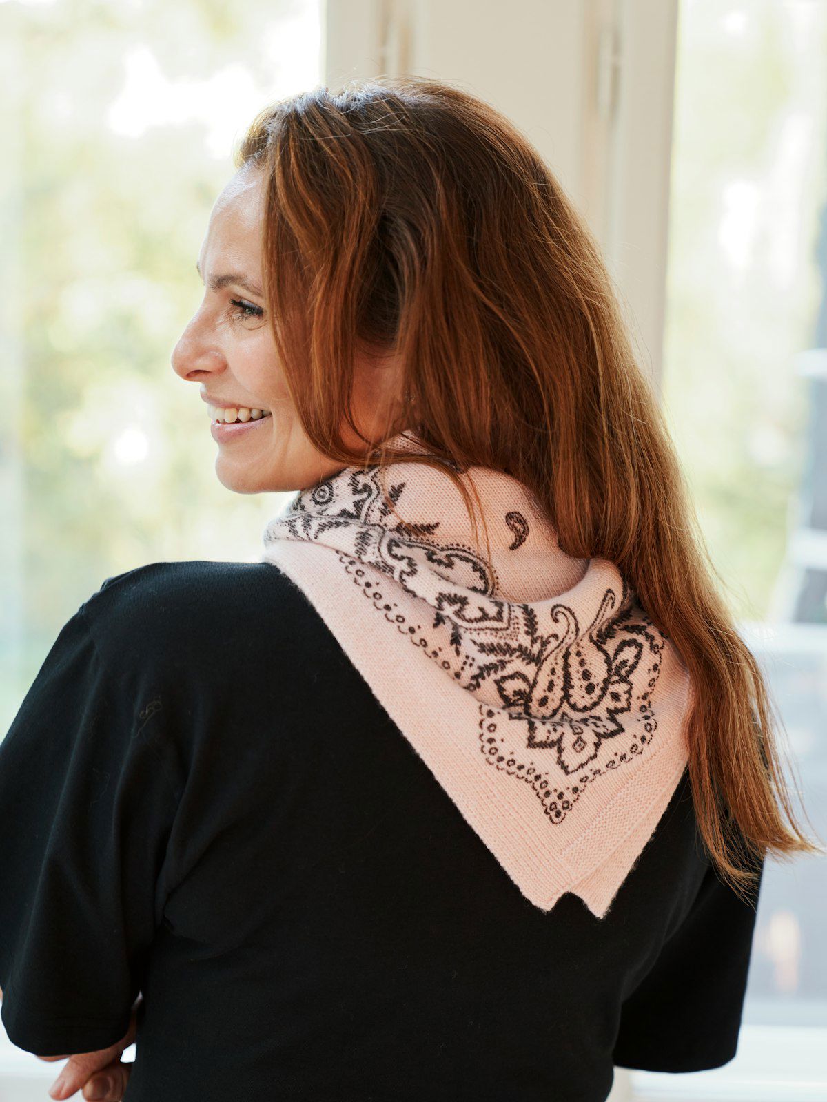 Adelina Paisley Knit Scarf