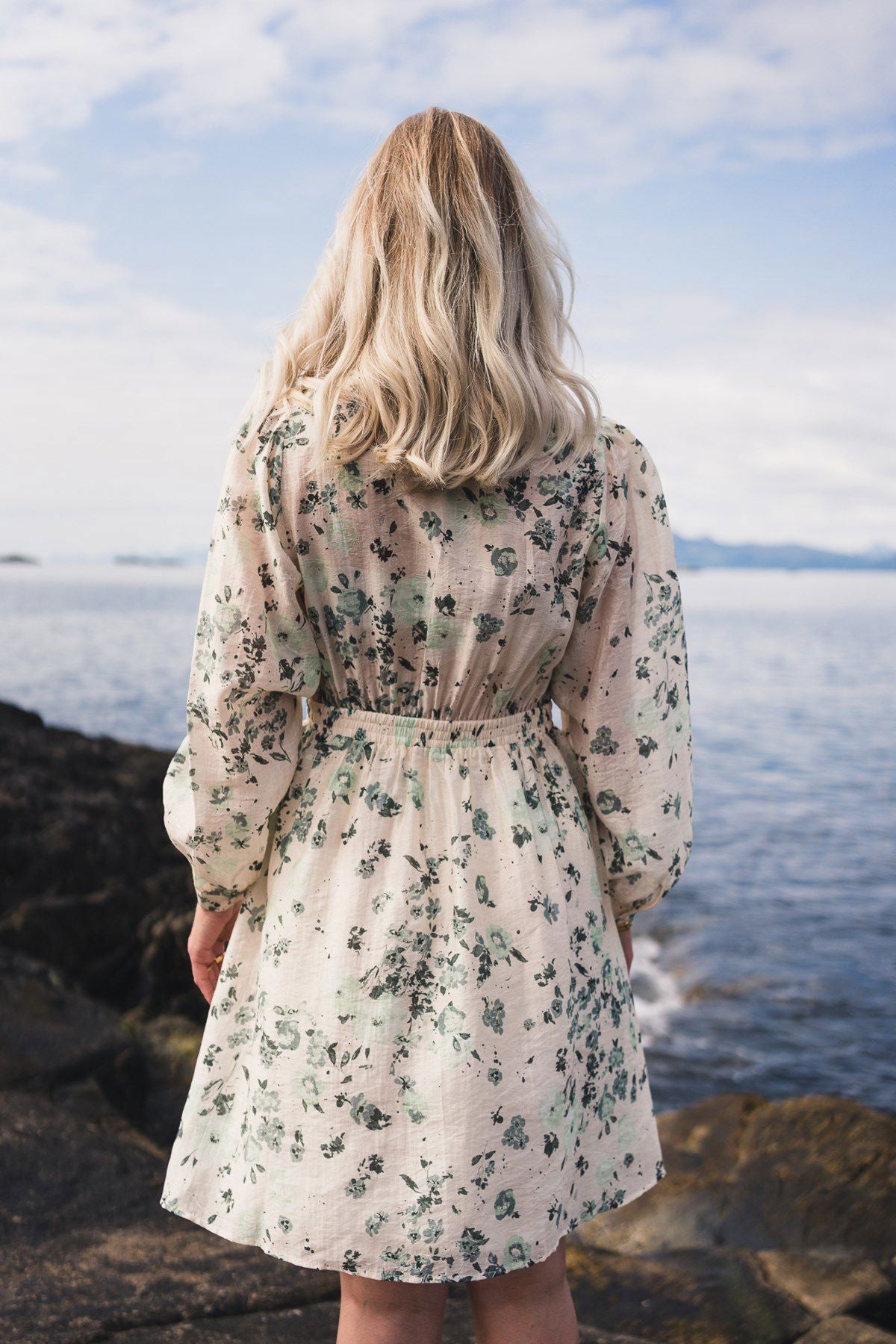 RAUSAnna Dress AOP GREEN TINT FLWR