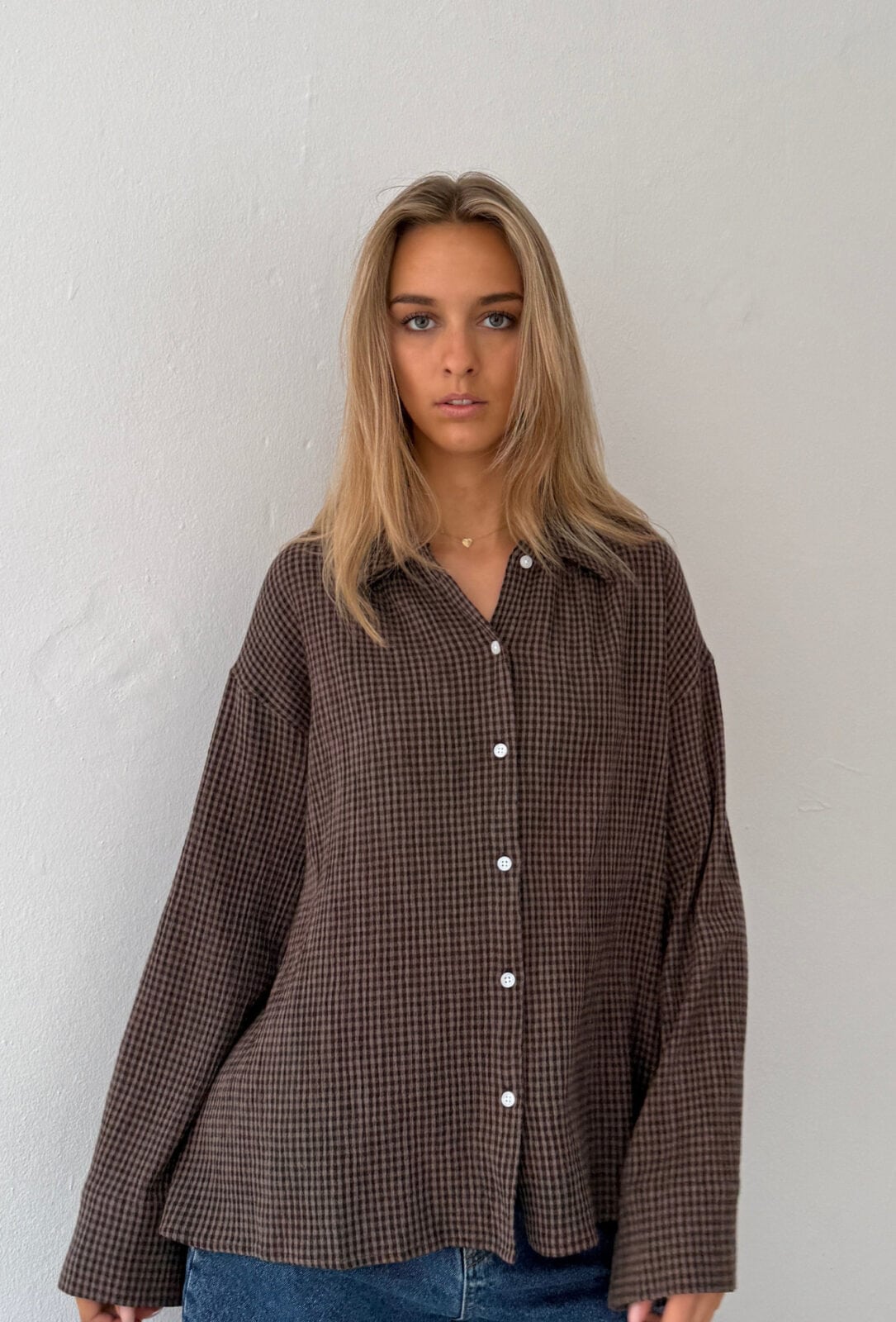 Tinsi check shirt Mocca/brown