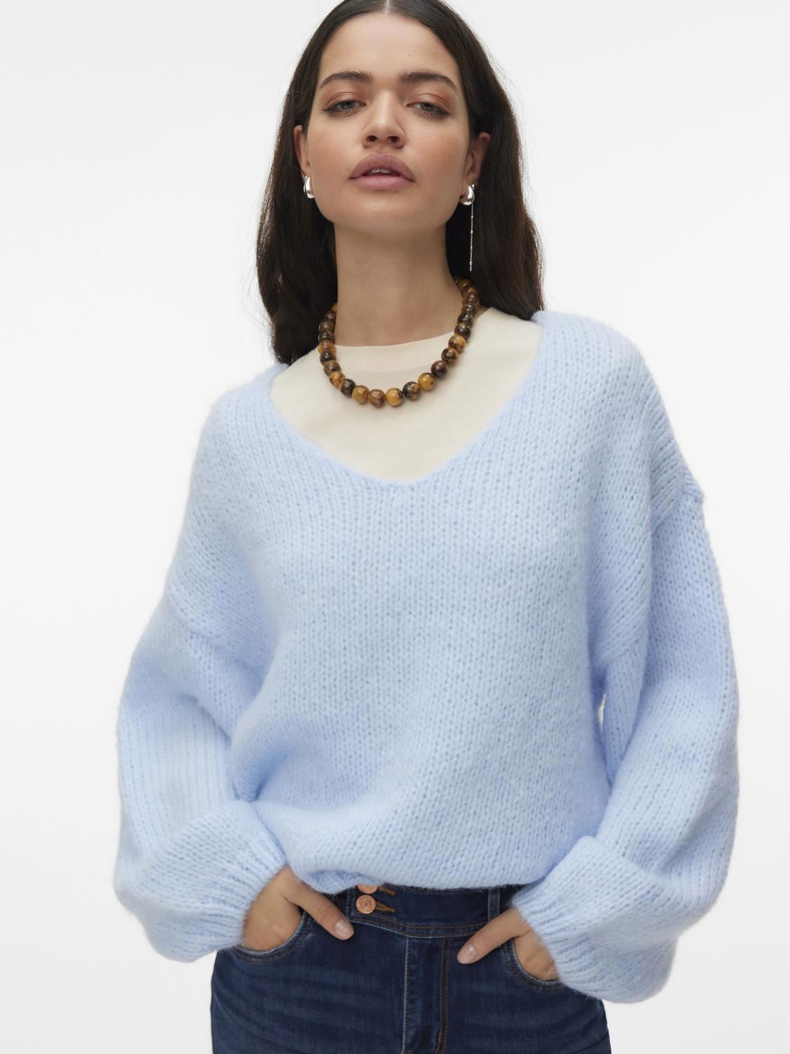 Vmmaybe Ls 2way V-Neck Pullover Noos