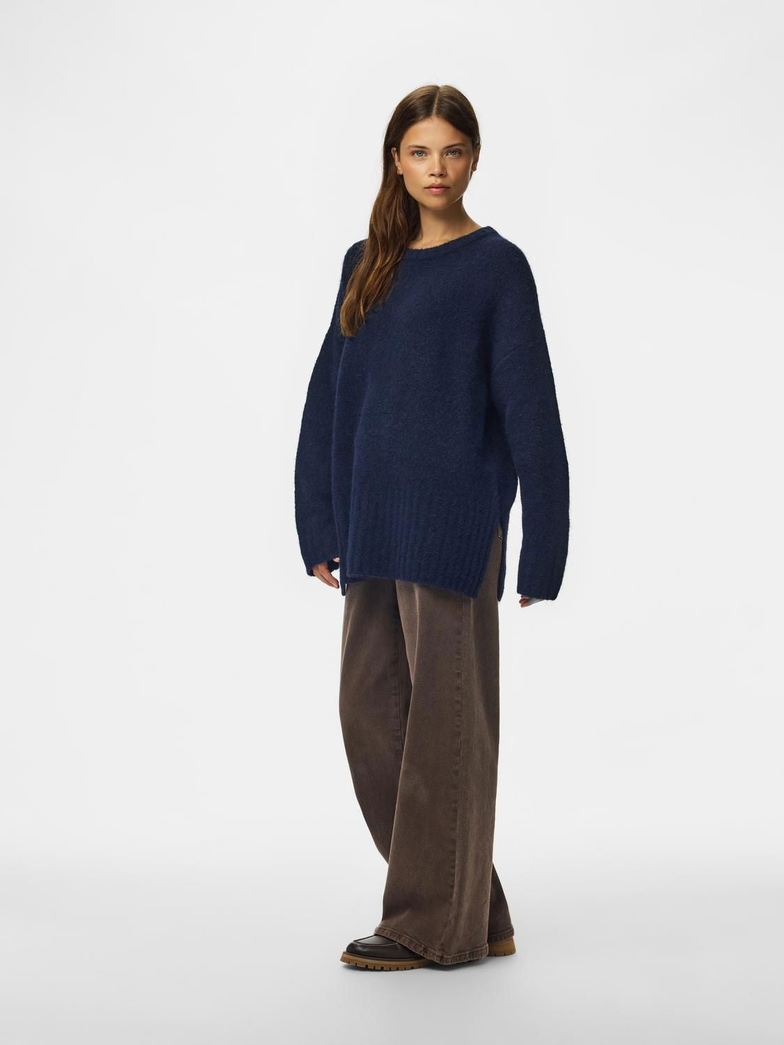 Pctina Ls O-Neck Knit Noos