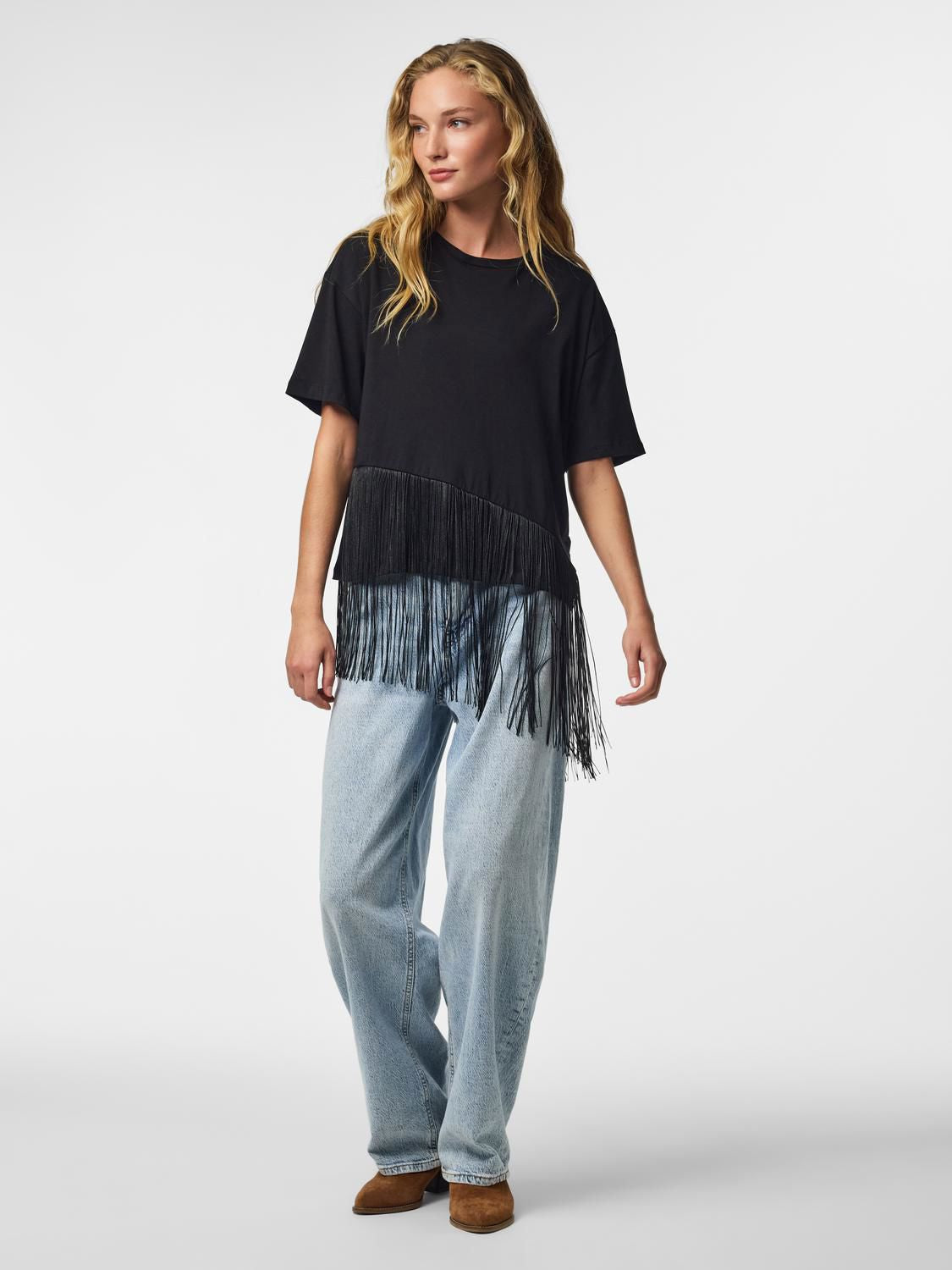Pcollie Ss O-Neck Frills T-Shirt Jrs D2d