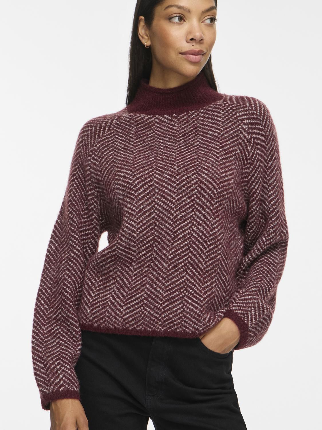 Vilory High Neck L/s Knit Top - Noos