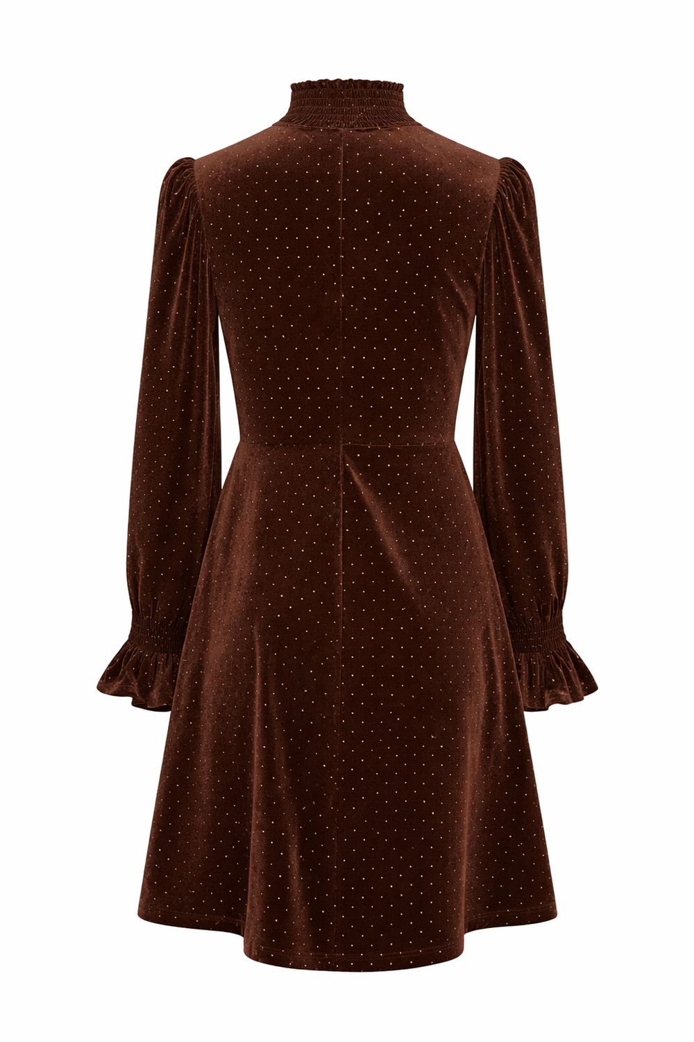 Yasriva Ls High Neck Velvet Dress