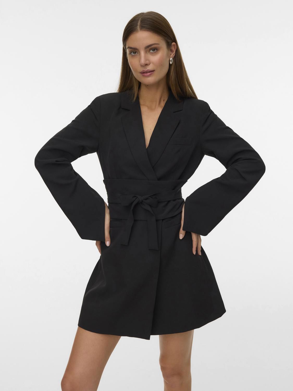 Vmbecca Ls Short Belt Blazer Dress Lcs