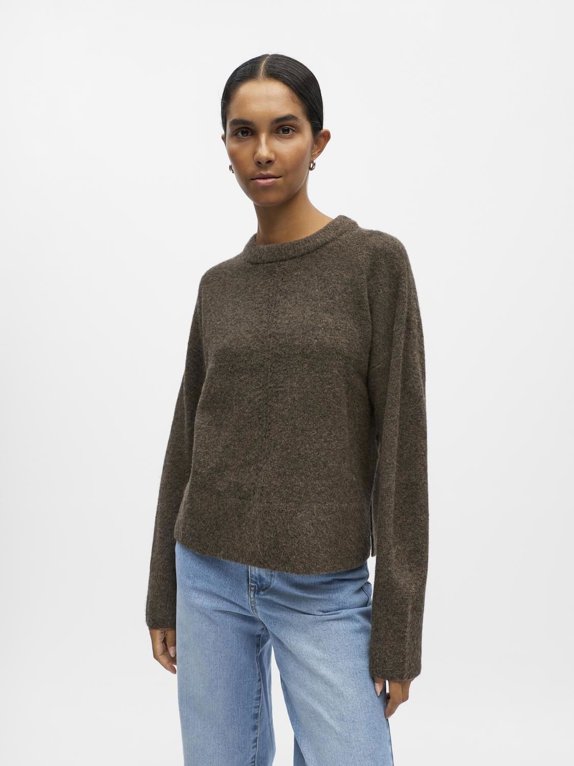 Objjuno L/s Lo O-Neck Knit Noos
