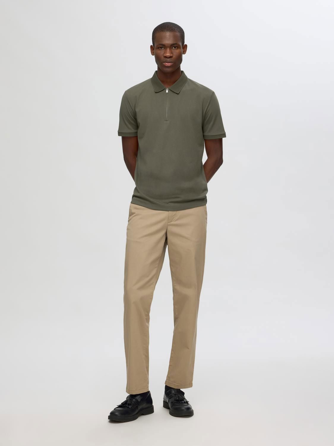 Slmfave Zip Ss Polo Noos
