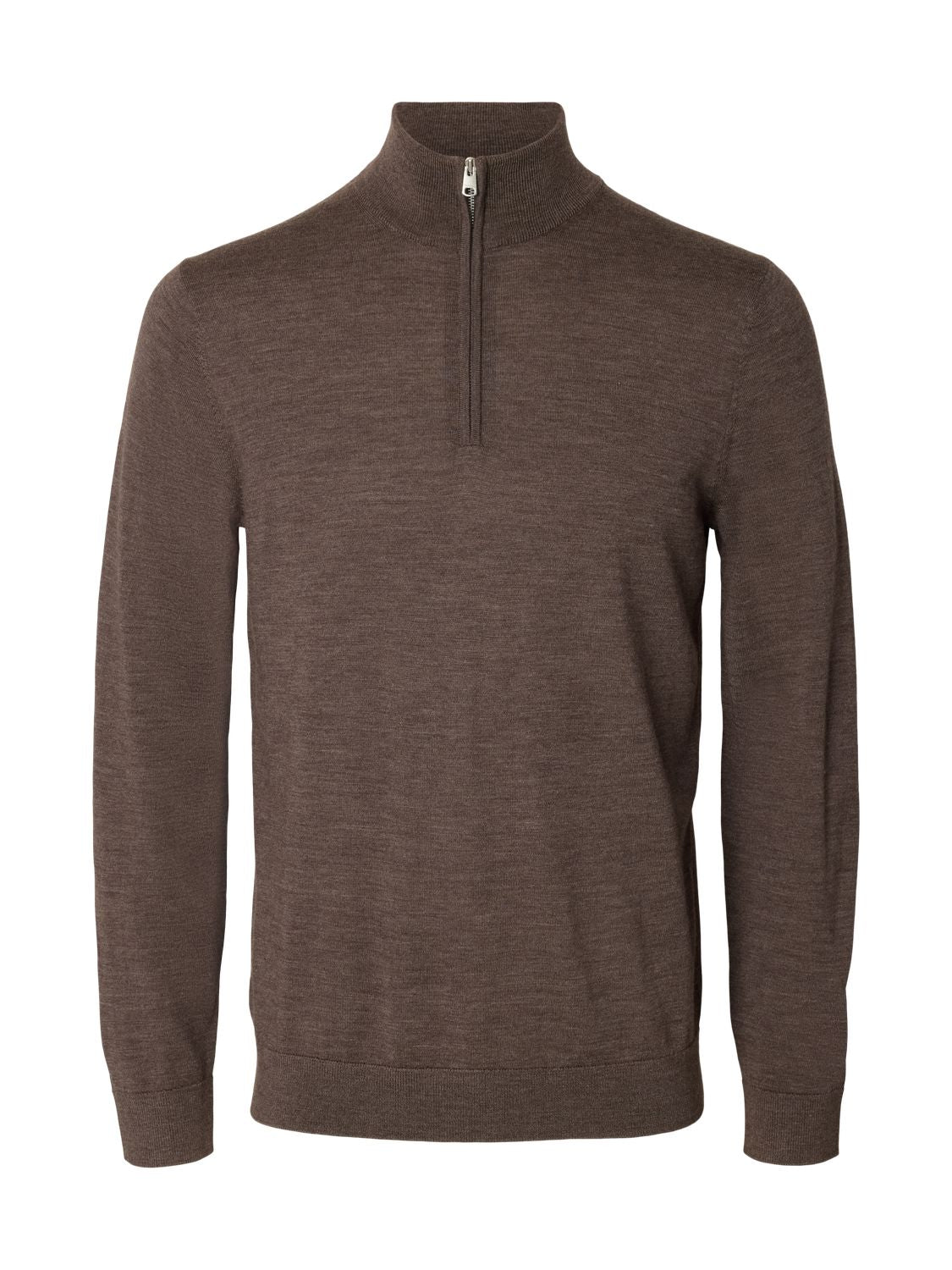 Slmtray Ls Knit Reg Merino Half Zip Noos