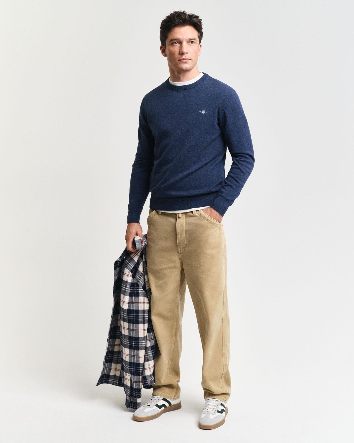 CLASSIC COTTON C-NECK 8030561 902 DARK JEANSBLUE MEL