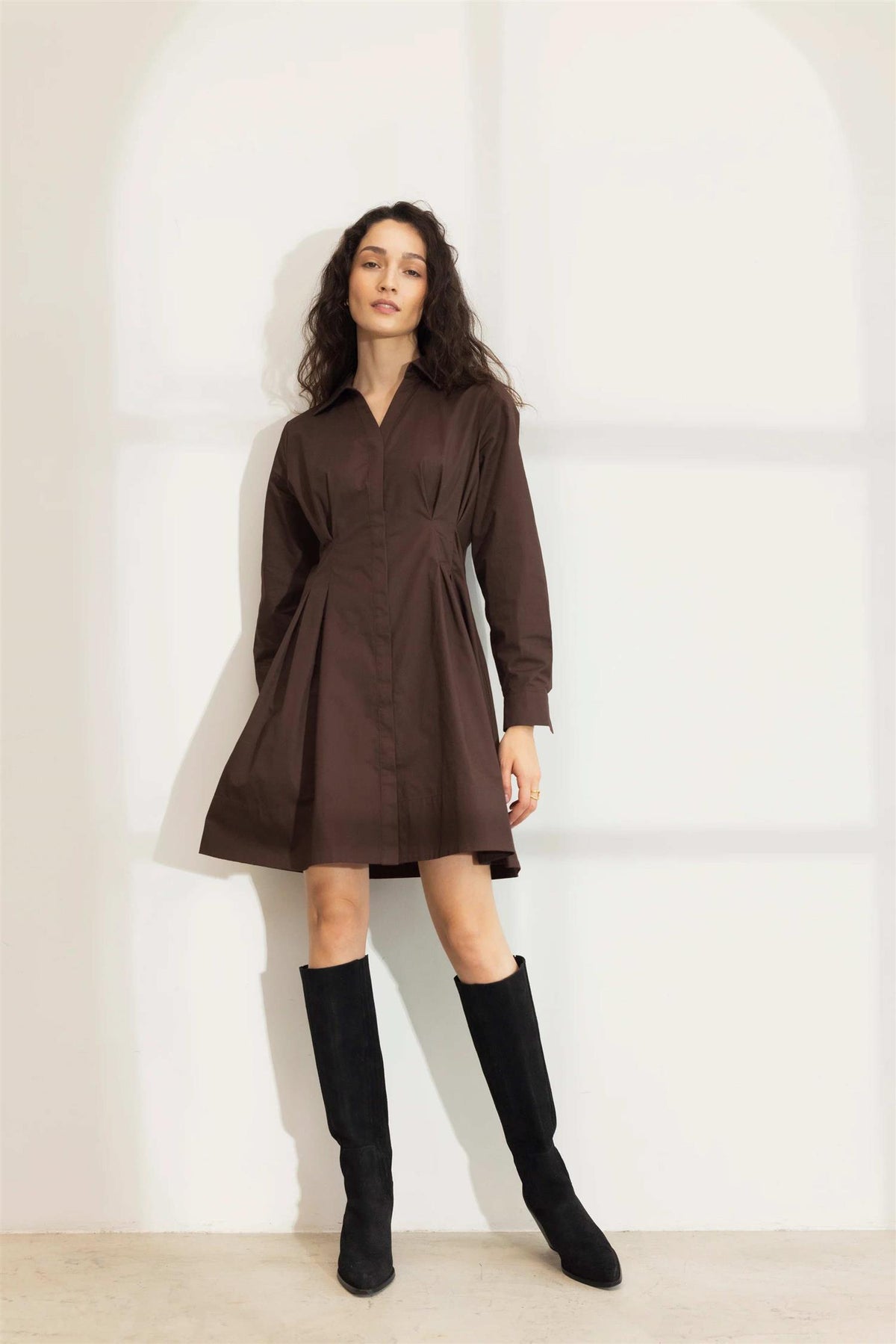 Emira dress brown