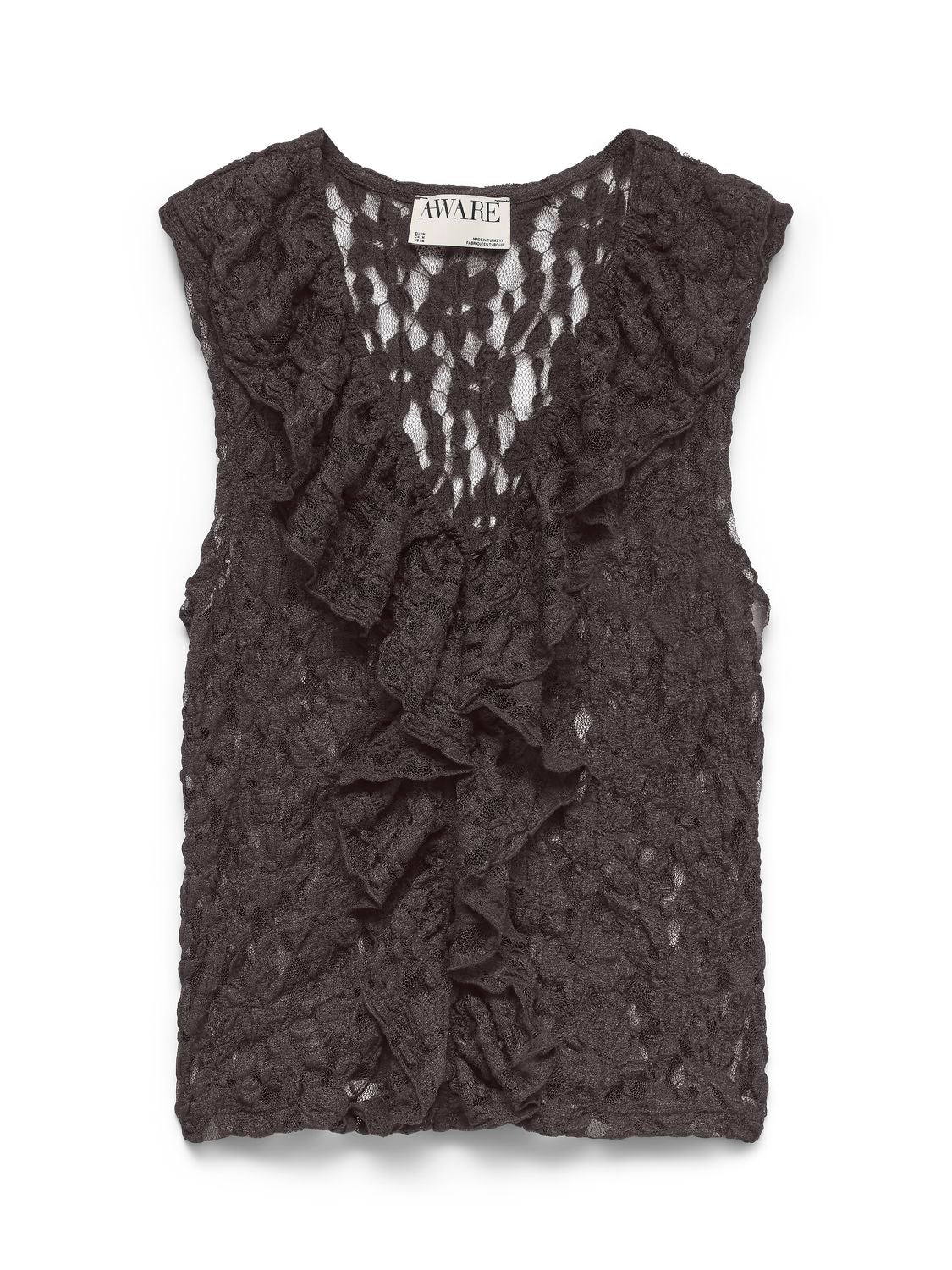 Awkienna Sl V-Neck Lace Top